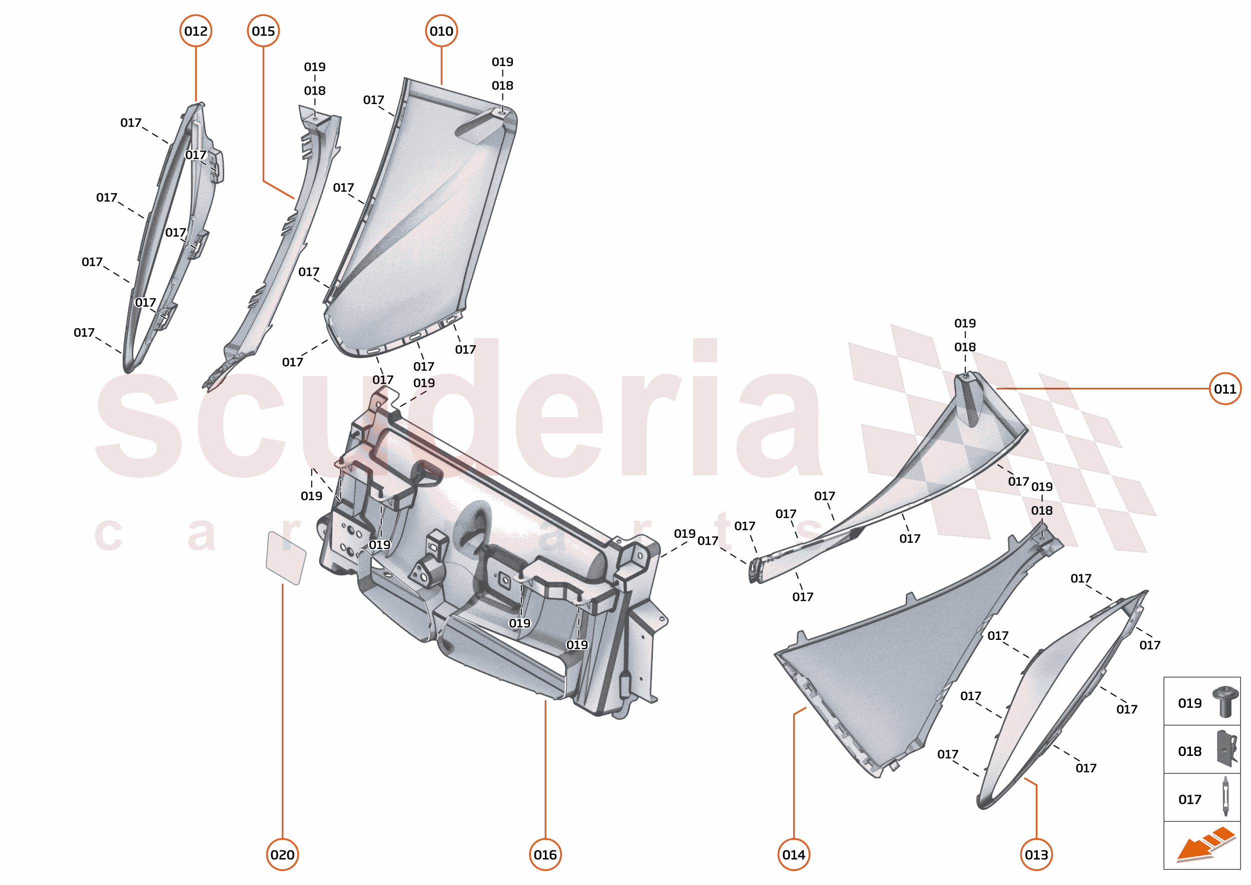 15 - DUCTS VENTS AND FLOORS - 15.1 - FRONT DUCTS AND VENTS of McLaren McLaren McLaren Artura