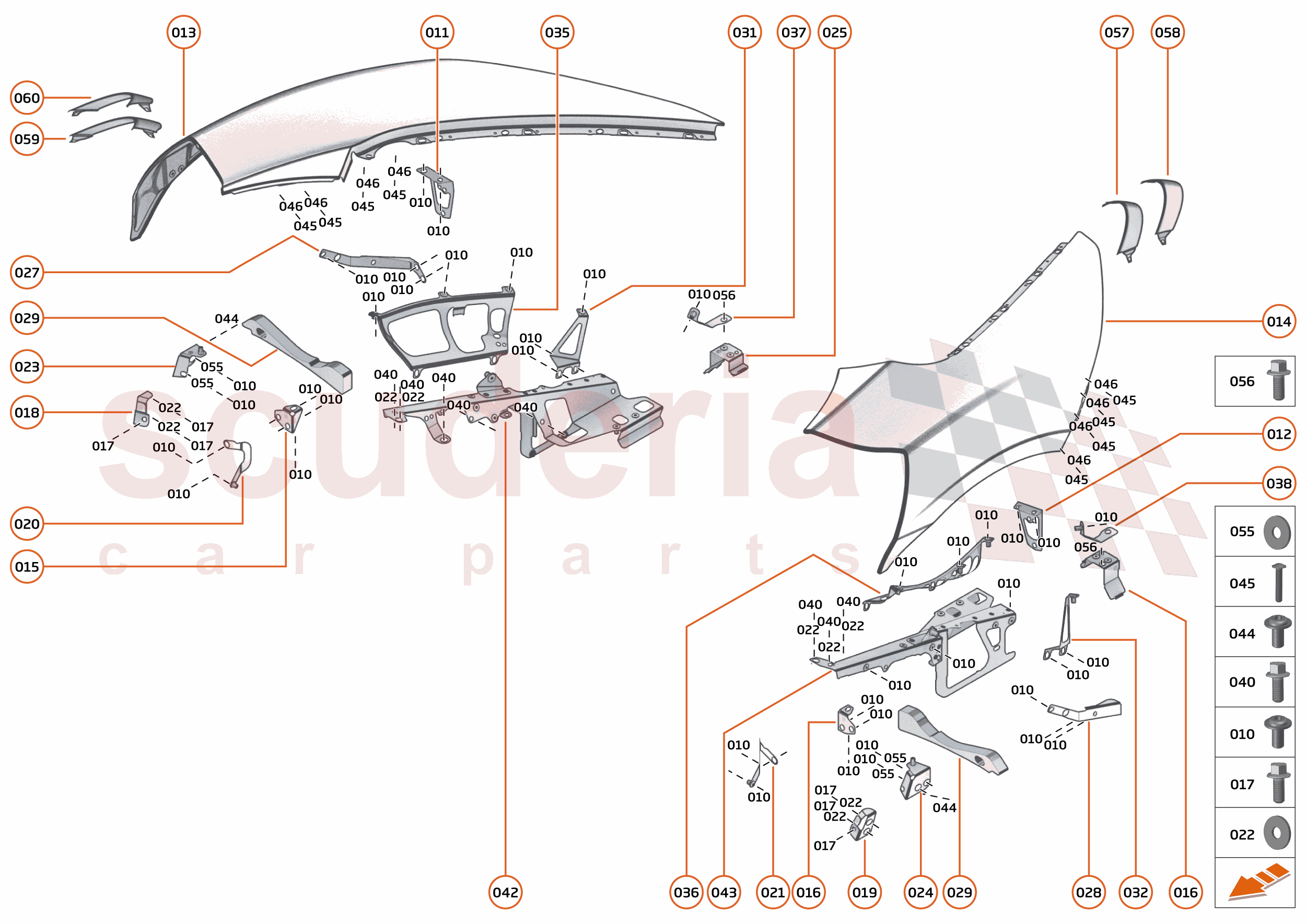 7 - CLOSURES - 6.2 - BODYSIDE BONDED of McLaren McLaren McLaren 750S Spider