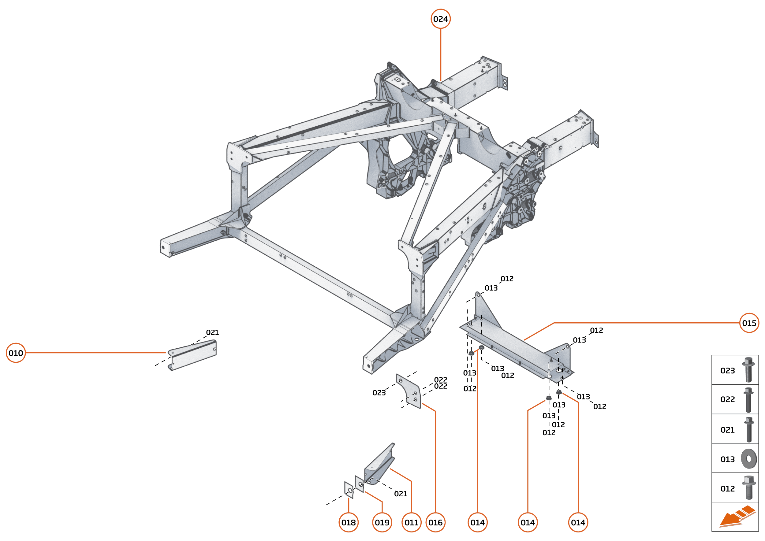 3 - REAR STRUCTURES - 3.1 - REAR FRAME of McLaren McLaren GT McLaren GT