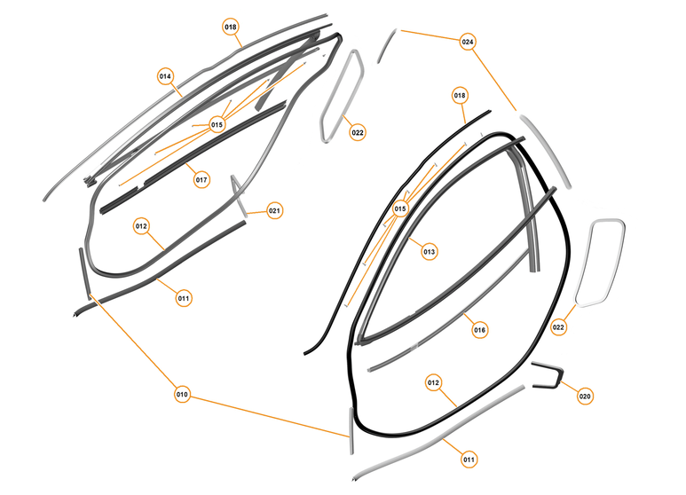 5 - CLOSURES - 5.8 - CLOSURES SEALS of McLaren McLaren Ultimate Series McLaren P1 Coupe