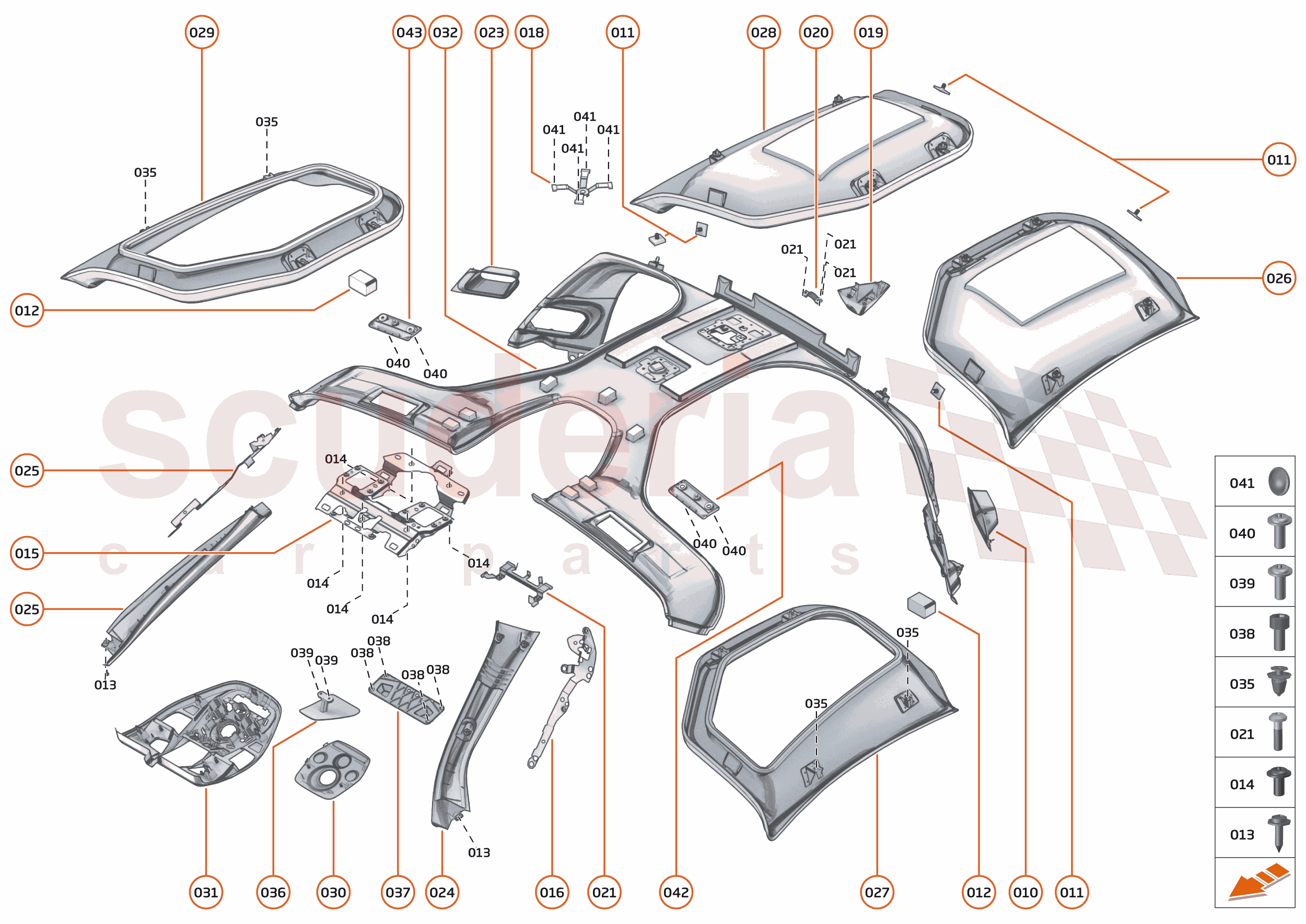 42 - INTERIOR SYSTEMS - 42.10 - UPPER TRIM of McLaren McLaren Ultimate Series McLaren Senna GTR