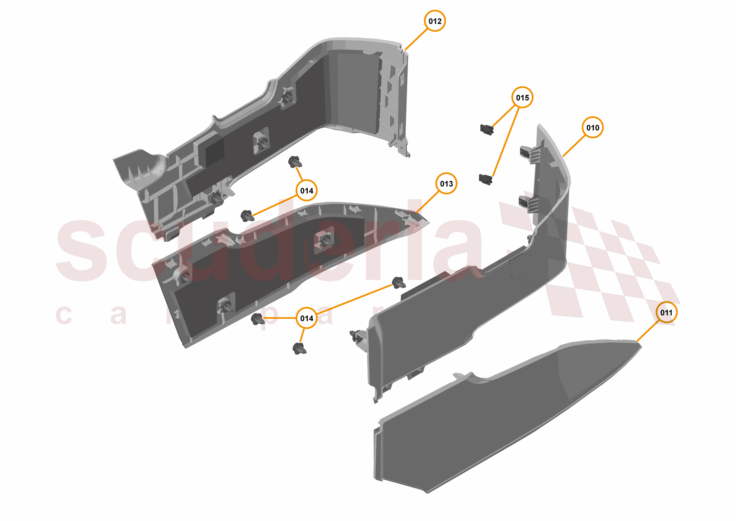 49 - INTERIOR SYSTEMS - 49.6 - TUNNEL CONSOLE - HVAC SHROUDS of McLaren McLaren McLaren 720S Coupe
