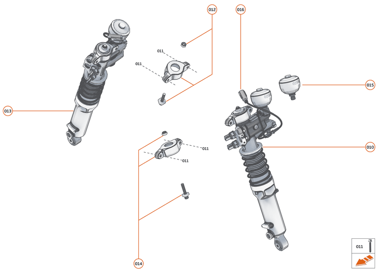 17 - SUSPENSION - 17.1 - DAMPER & ACTUATOR ASSEMBLIES FRONT of McLaren McLaren Ultimate Series McLaren Senna