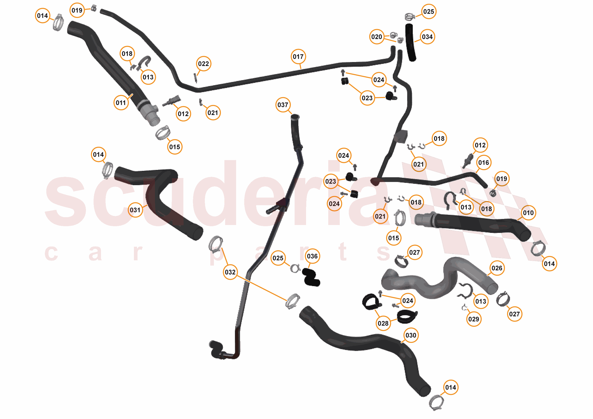 28 - COOLING - HIGH TEMPERATURE - 28.1 - HIGH TEMPERATURE CIRCUIT & PIPES of McLaren McLaren McLaren 570GT