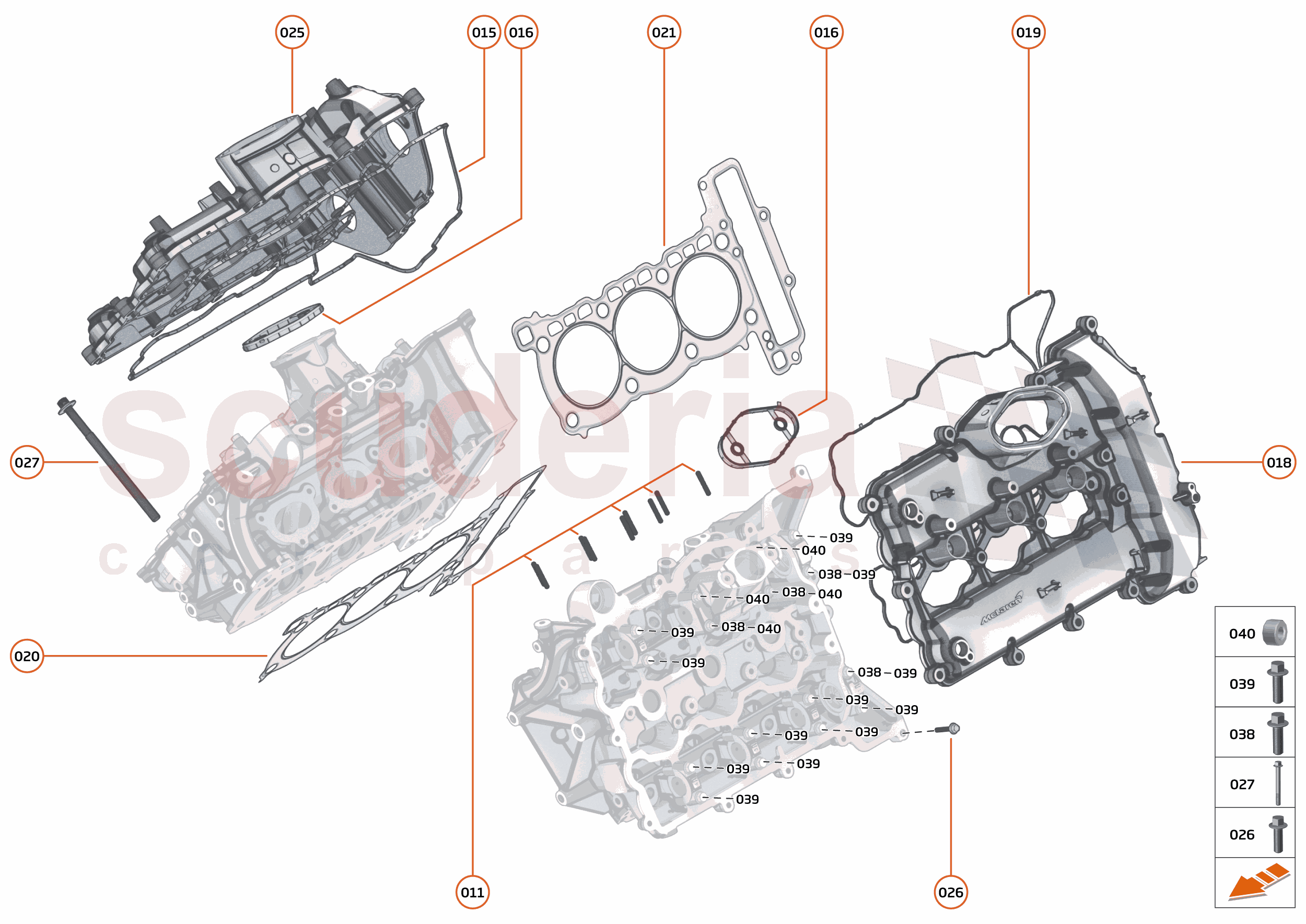 22 - ENGINE - 22.9 - IC ENGINE - CYLINDER HEAD of McLaren McLaren McLaren Artura