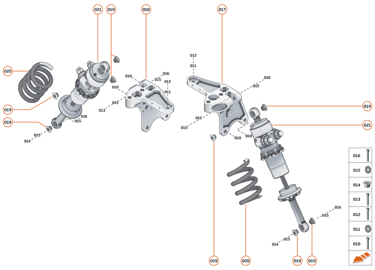 17 - SUSPENSION - 17.1 - DAMPER & ACTUATOR ASSEMBLIES FRONT of McLaren McLaren Ultimate Series McLaren Senna GTR