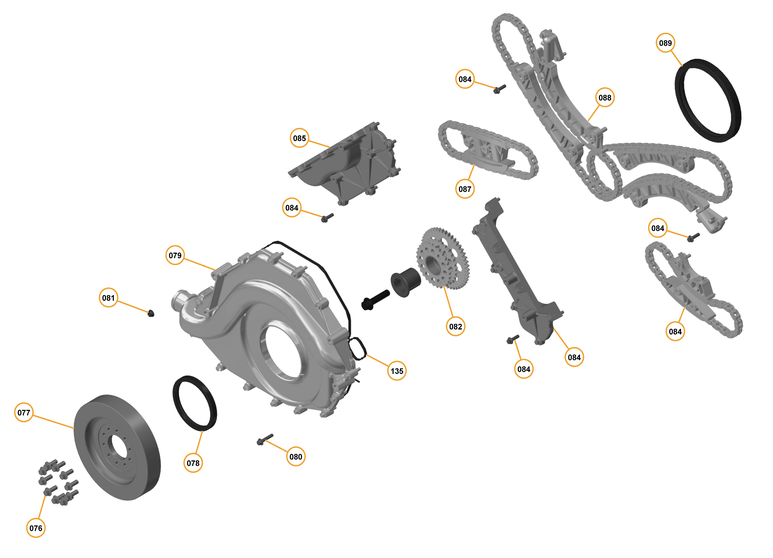 32 - ENGINE - 32.5 - FRONT COVER, TIMING GEAR AND CRANKSHAFT DAMPER of McLaren McLaren Ultimate Series McLaren P1 Coupe