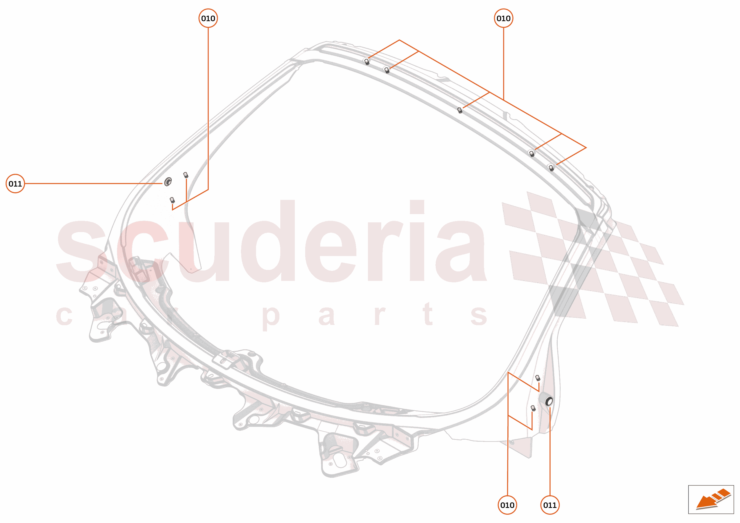 5 - UPPER STRUCTURES - 5.1 - WINDSCREEN SURROUND of McLaren McLaren McLaren 765LT