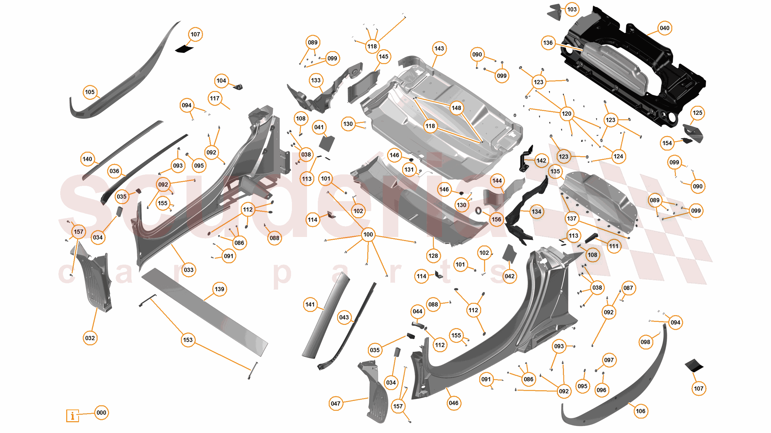 4 - A4 - PANELS, GLAZING, AND PAINT - 4.4 - 03 - ROOF BODYSIDE PANELS of McLaren McLaren McLaren 12C Spider