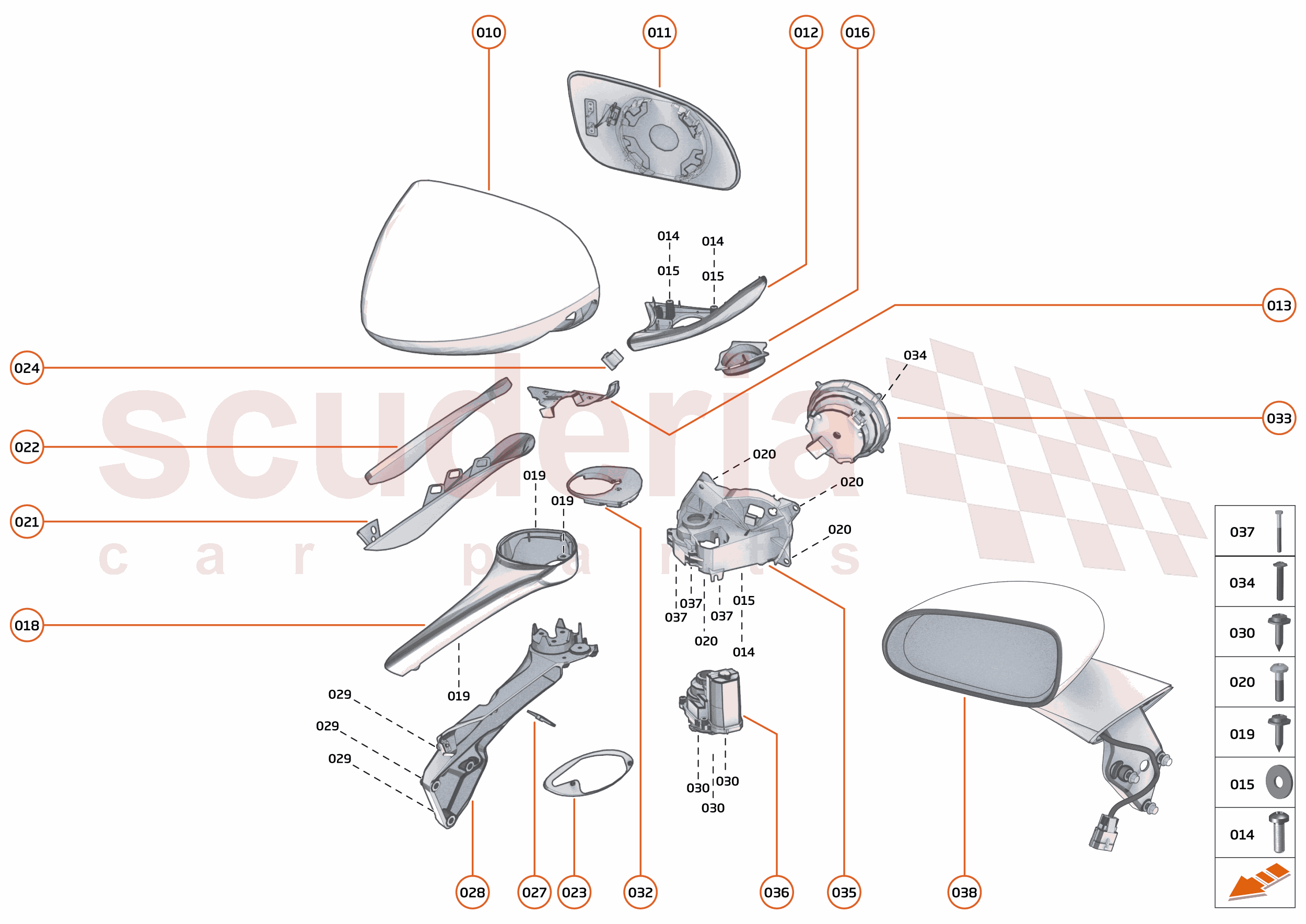 7 - CLOSURES - 7.8 - SIDE MIRRORS of McLaren McLaren McLaren 720S Spider