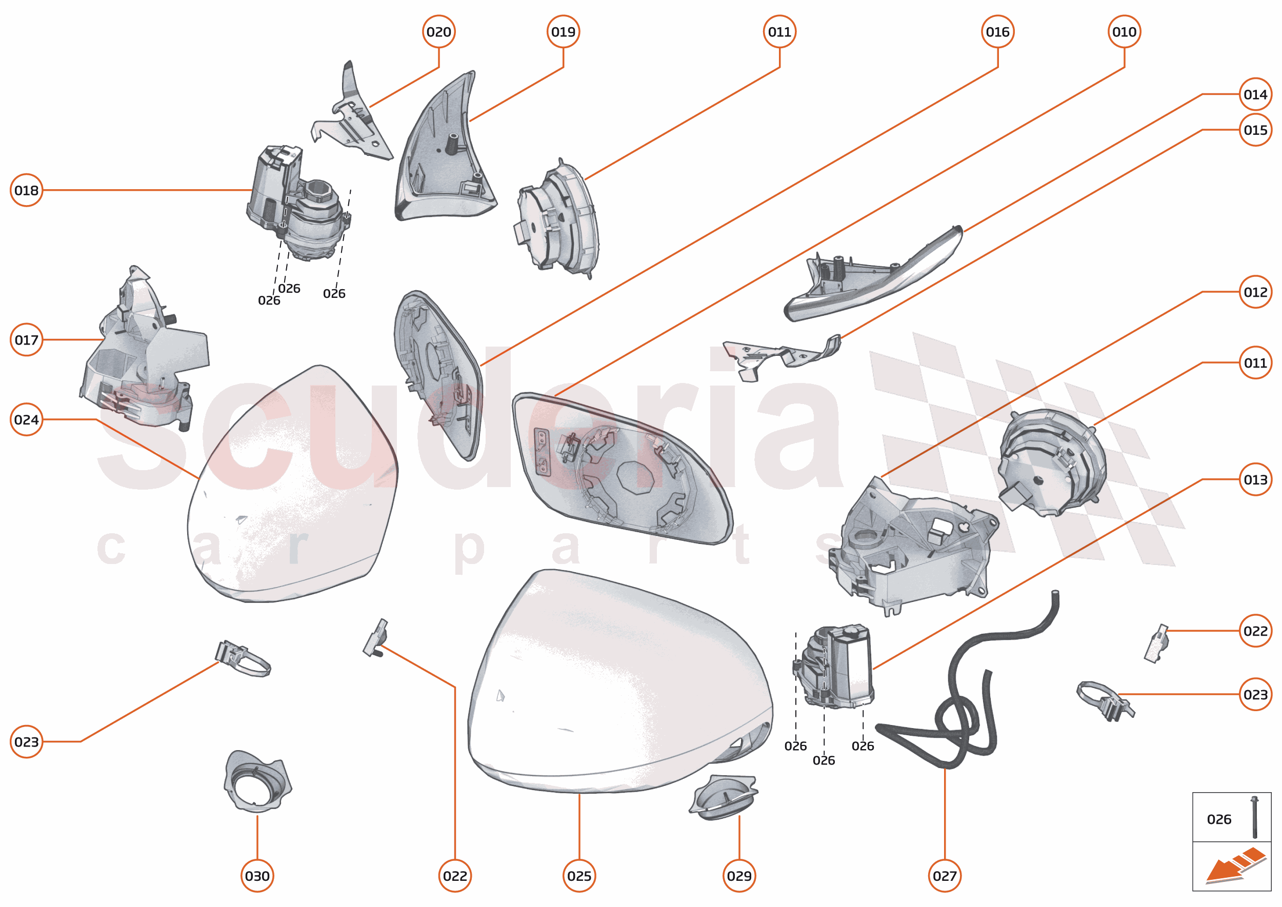 10 - CLOSURES ANCILLARIES - 10.3 - SIDE MIRRORS of McLaren McLaren Ultimate Series McLaren Senna GTR