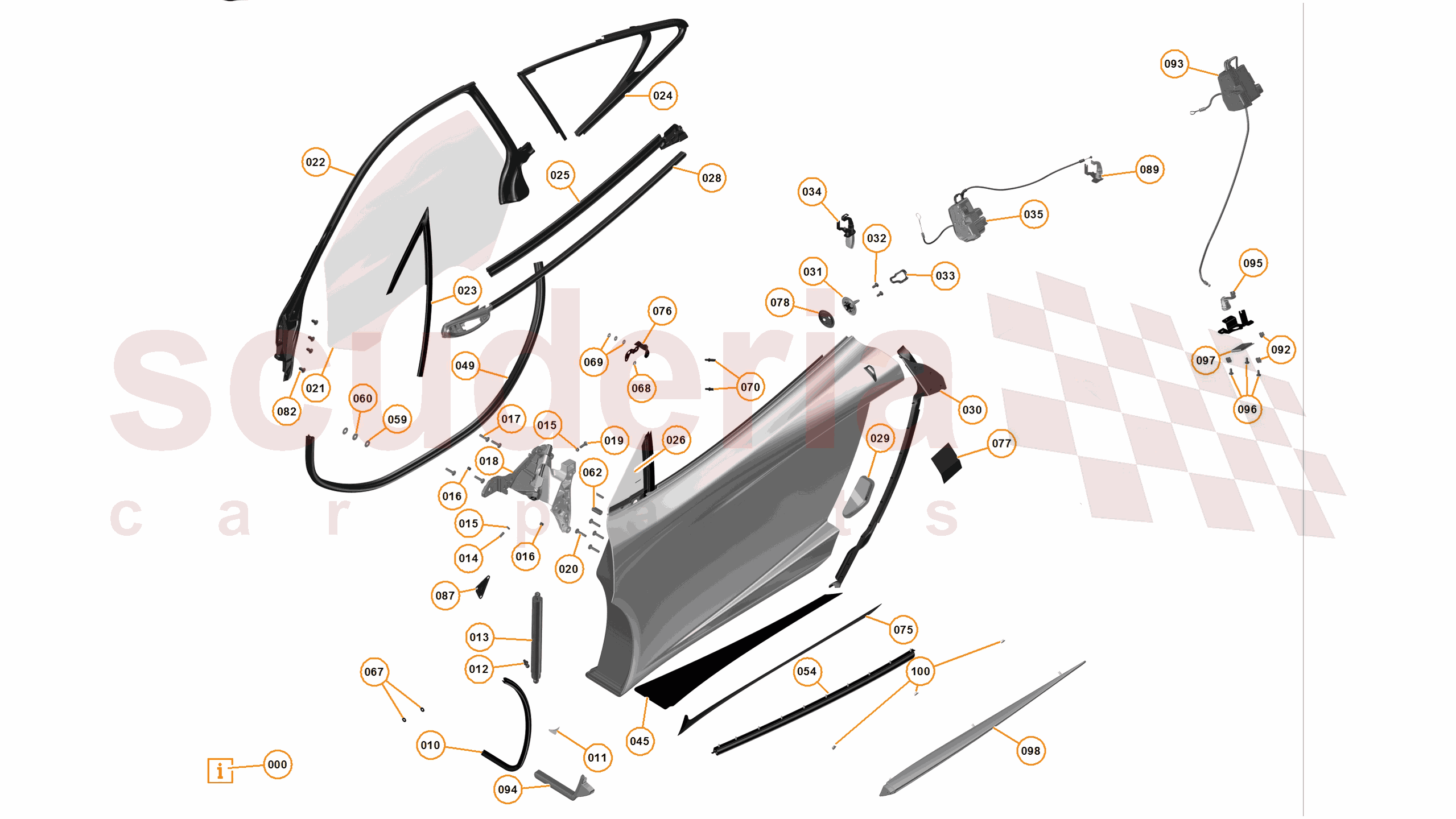 3 - A3 -CLOSURES - 3.6 - 03 - DOOR LH - EXTERNAL of McLaren McLaren McLaren 12C Coupe