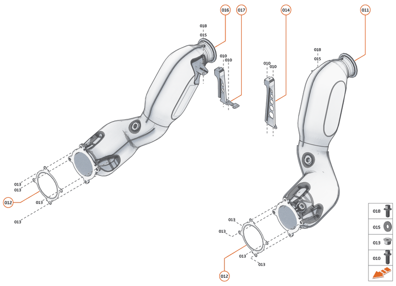 29 - EXHAUST - 29.1 - LINK PIPE AND CATALYST of McLaren McLaren Ultimate Series McLaren Senna