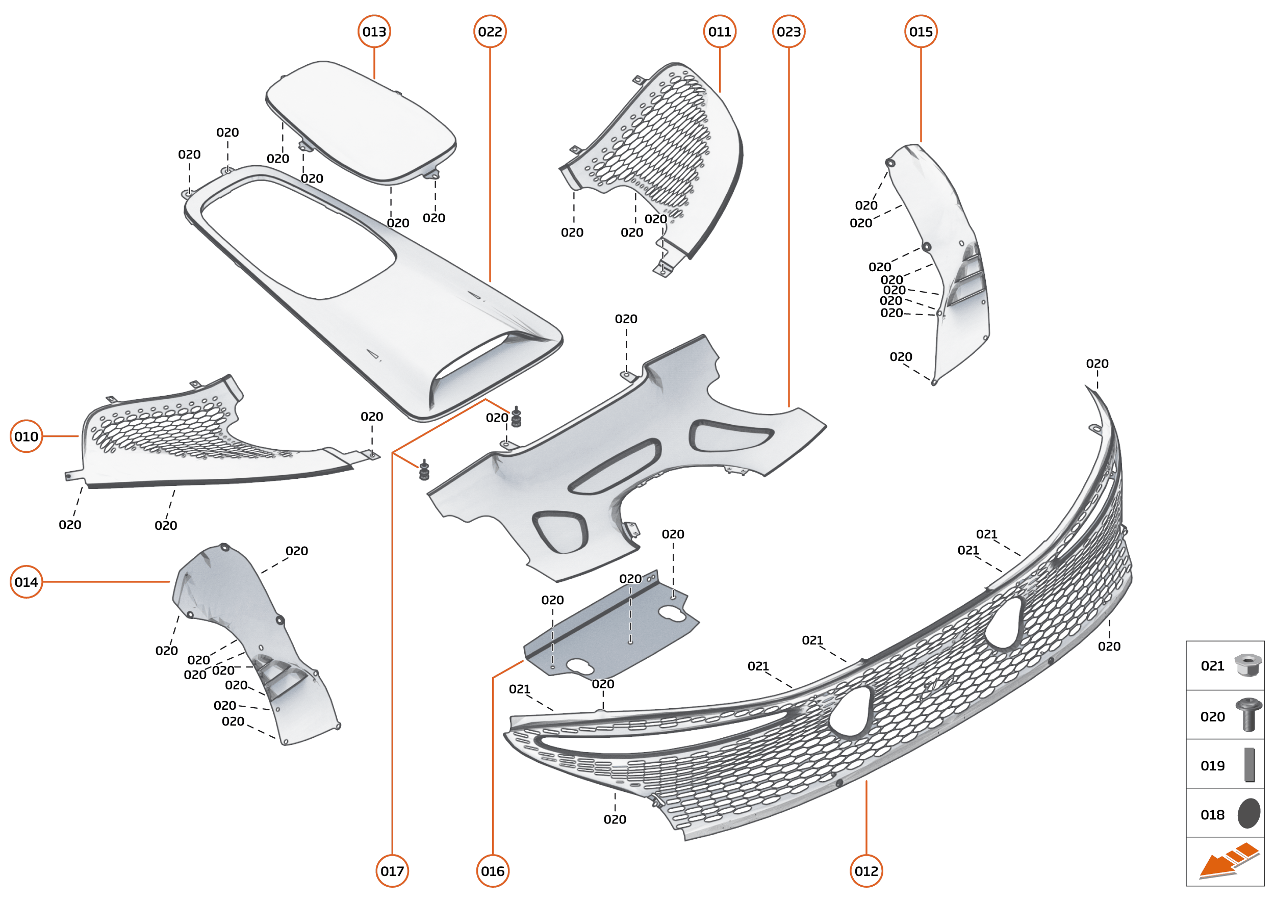 11 - EXTERIOR ORNAMENTATION - 11.5 - REAR FINISHERS AND GRILLES of McLaren McLaren Ultimate Series McLaren Elva