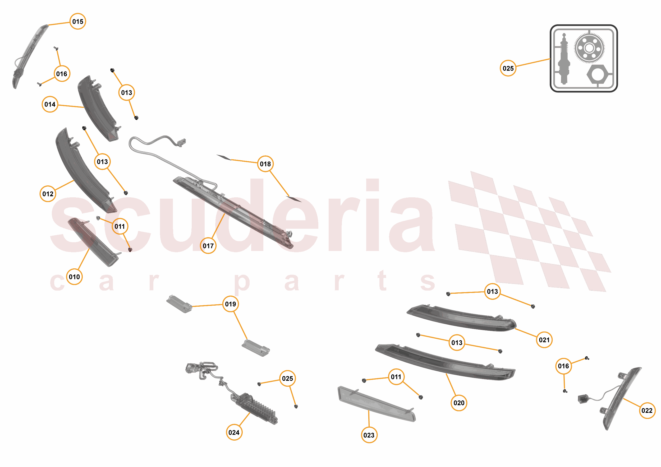 2 - A2 - EXTERIOR TRIM, LIGHTING, AND WIPERS - 2.6 - 06 - REAR LAMPS AND CHMSL of McLaren McLaren McLaren 675LT Coupe