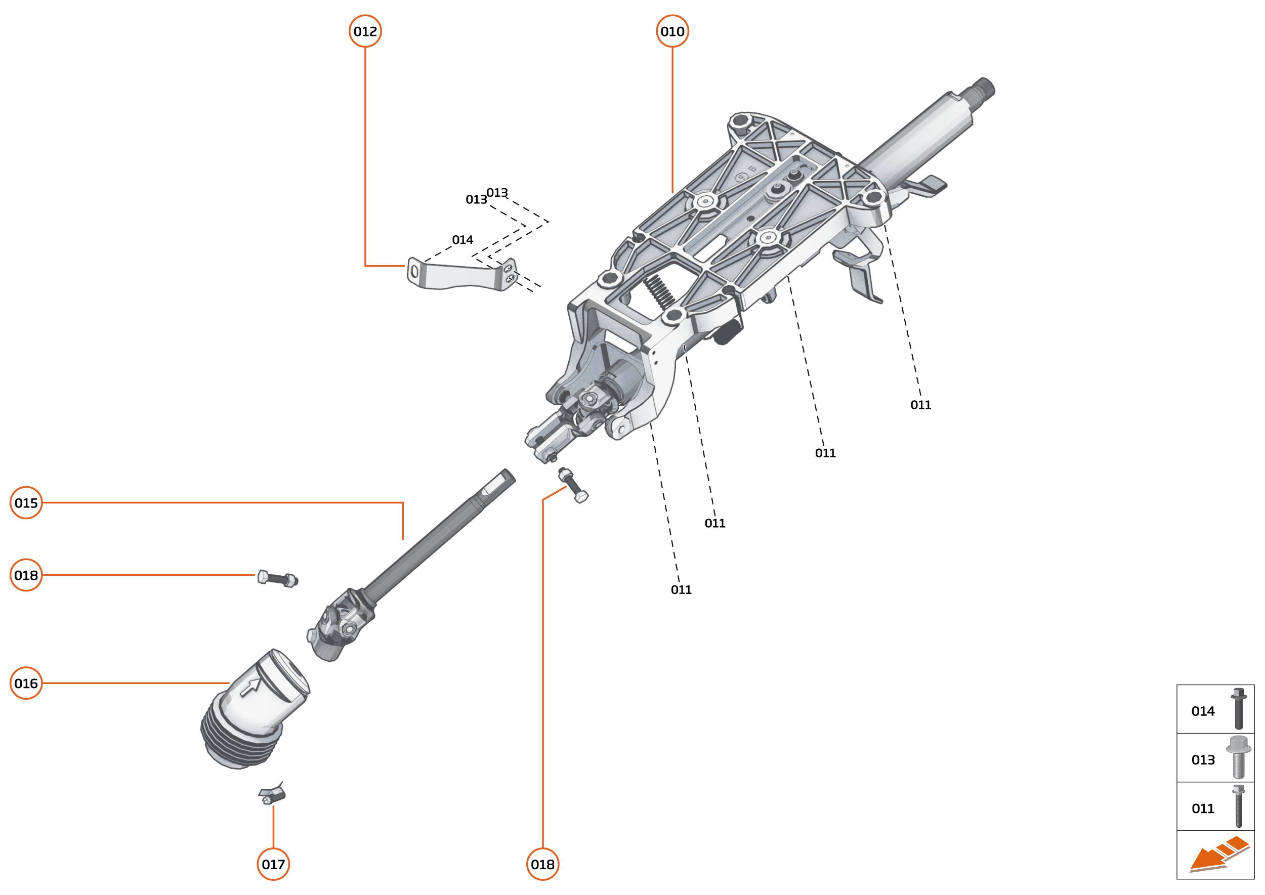 26 - STEERING - 26.5 - STEERING COLUMN - MANUAL of McLaren McLaren Super Series McLaren 720S Spider
