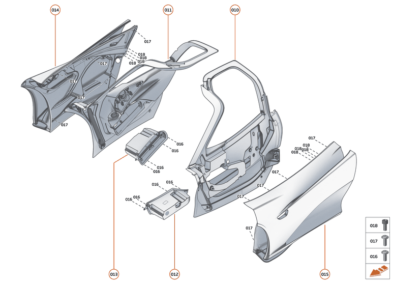 7 - CLOSURES - 7.3 - DOORS STRUCTURE of McLaren McLaren Ultimate Series McLaren Speedtail