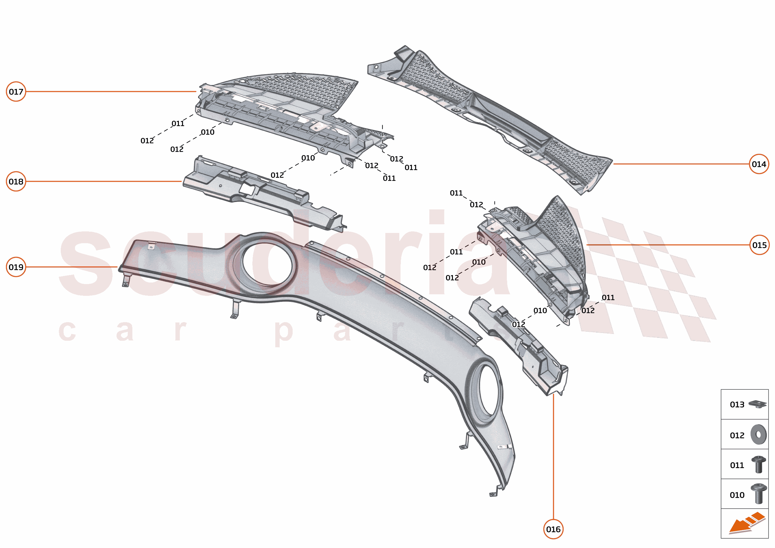 11 - EXTERIOR ORNAMENTATION - 11.8 - REAR FINISHERS AND GRILLES of McLaren McLaren McLaren GT