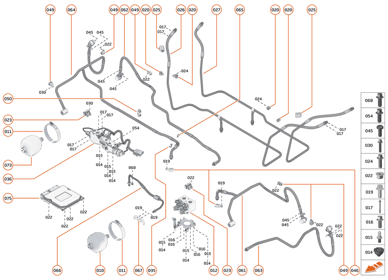 17 - SUSPENSION - 17.8 - SUSPENSION FLUID SYSTEMS - FRONT of McLaren McLaren Ultimate Series McLaren Senna