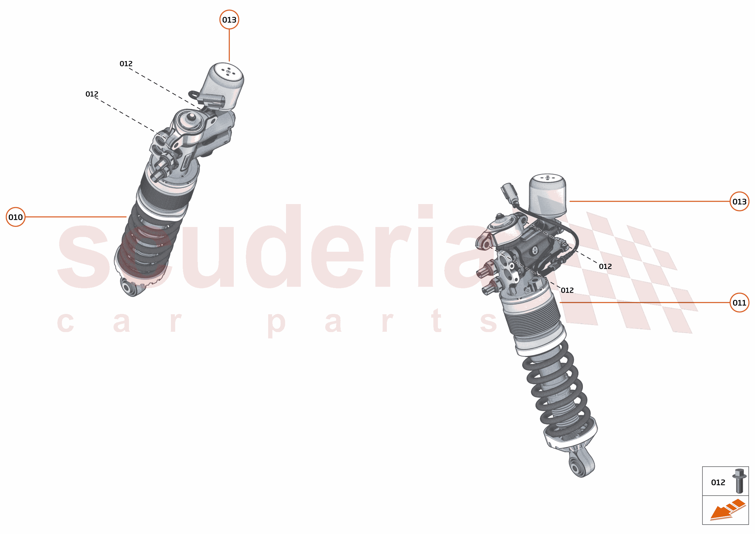 19 - SUSPENSION - FRONT - 19.1 - DAMPER & ACTUATOR ASSEMBLIES FRONT of McLaren McLaren McLaren 750S Spider