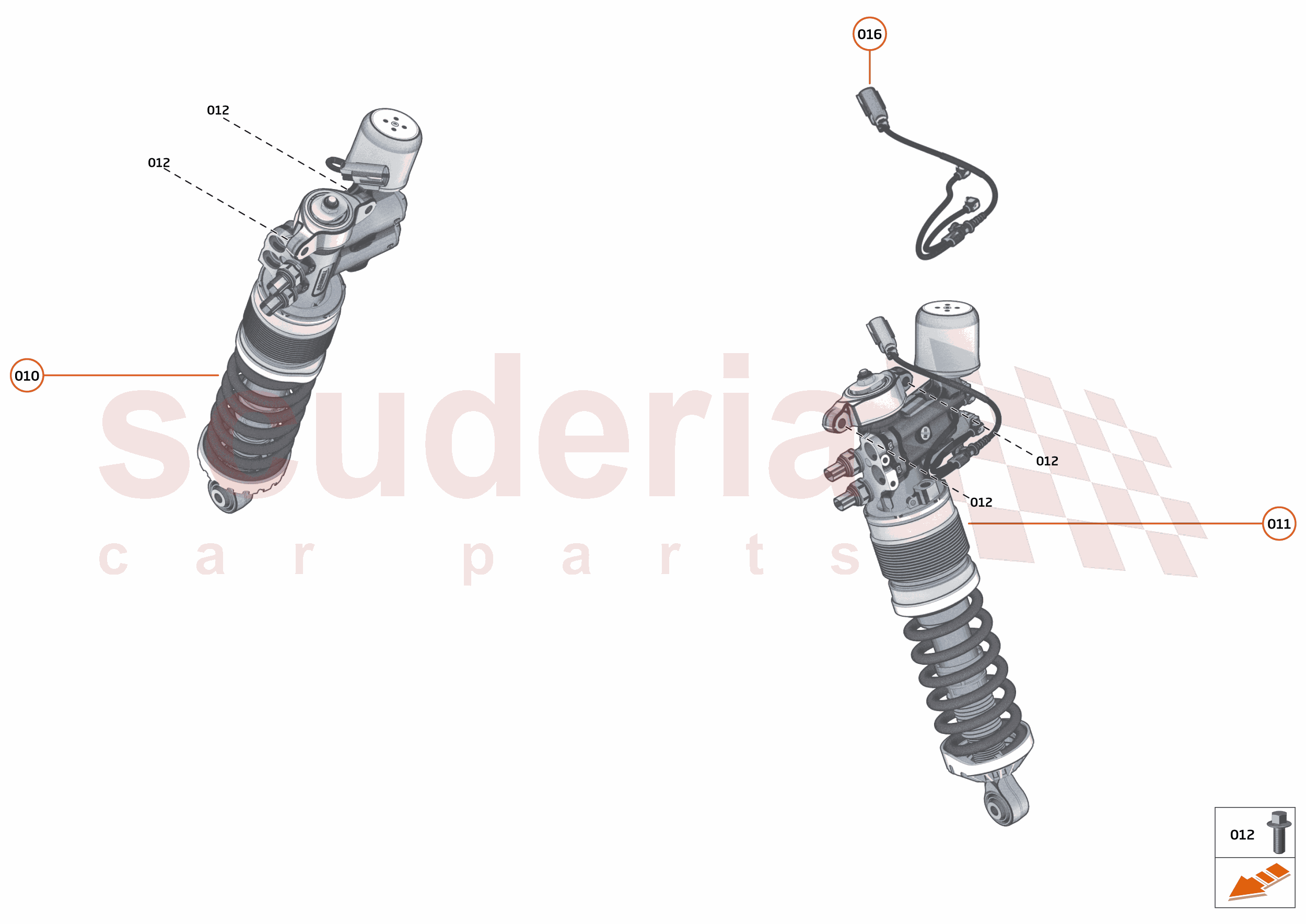 18 - SUSPENSION - FRONT - 18.1 - DAMPER & ACTUATOR ASSEMBLIES FRONT of McLaren McLaren McLaren 765LT