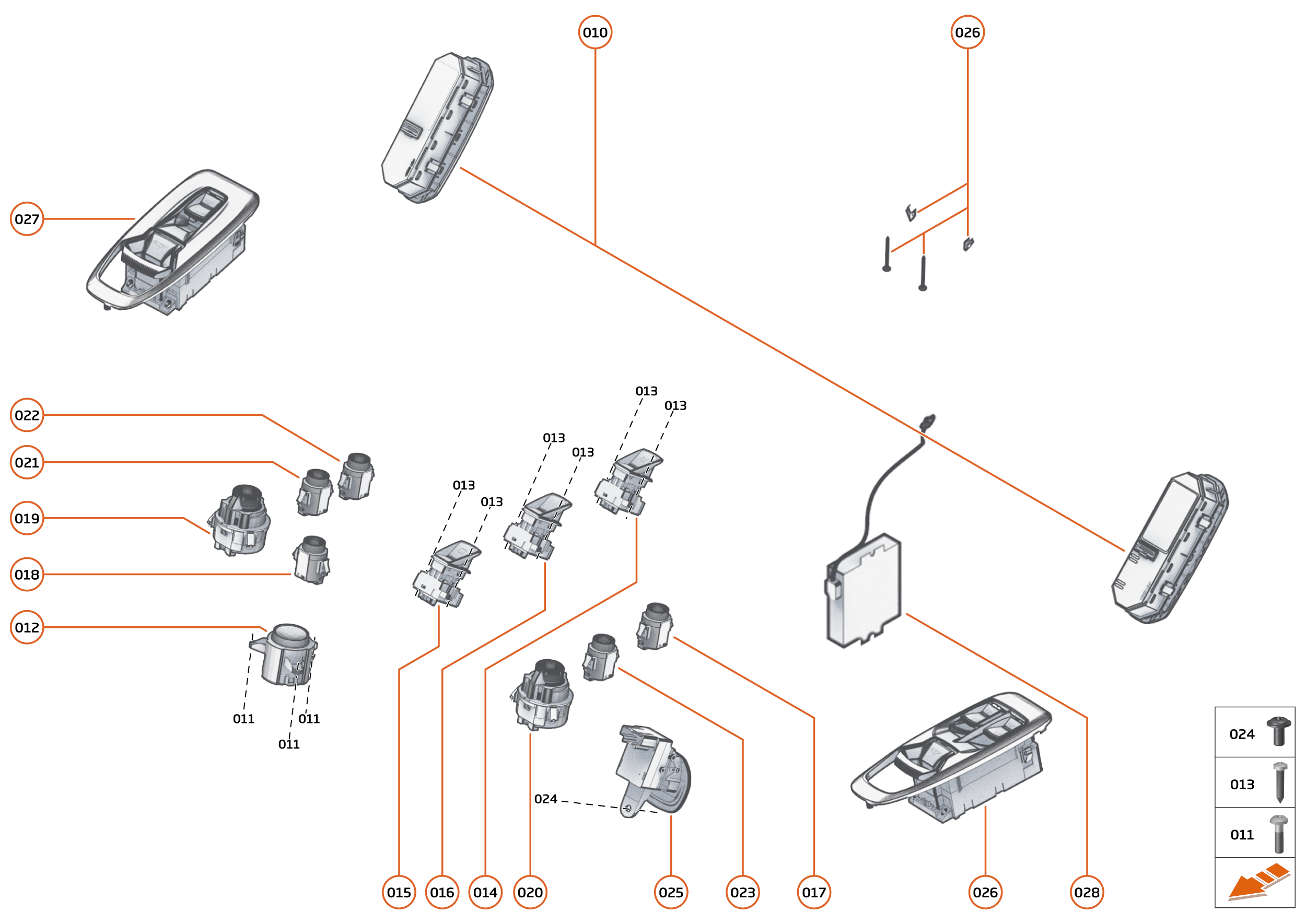 37 - ELECTRICAL SYSTEMS - 37.1 - INTERIOR SWITCHES of McLaren McLaren GT McLaren GT