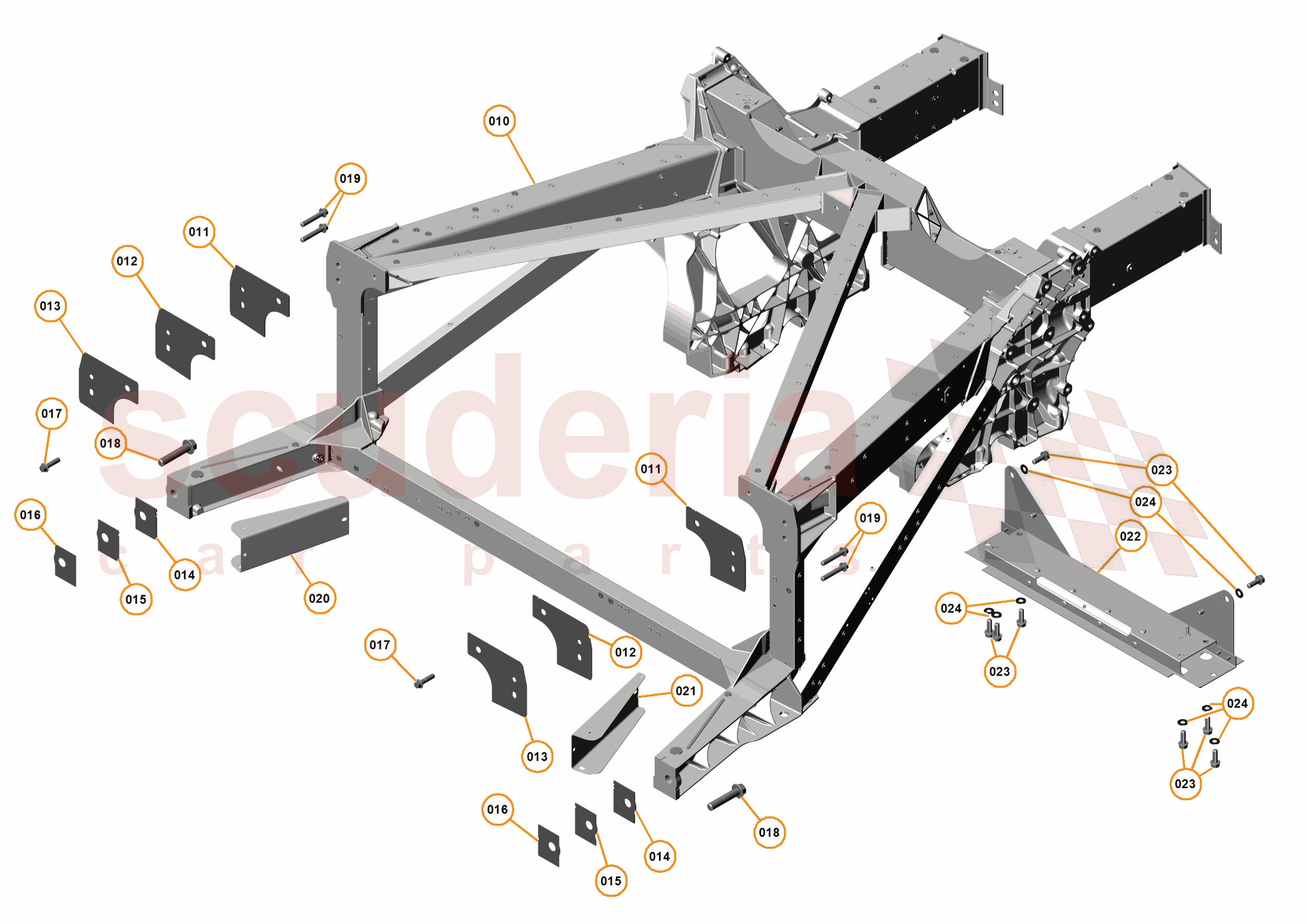 3 - REAR STRUCTURES - 3.1 - REAR FRAME of McLaren McLaren Ultimate Series McLaren P1 Coupe