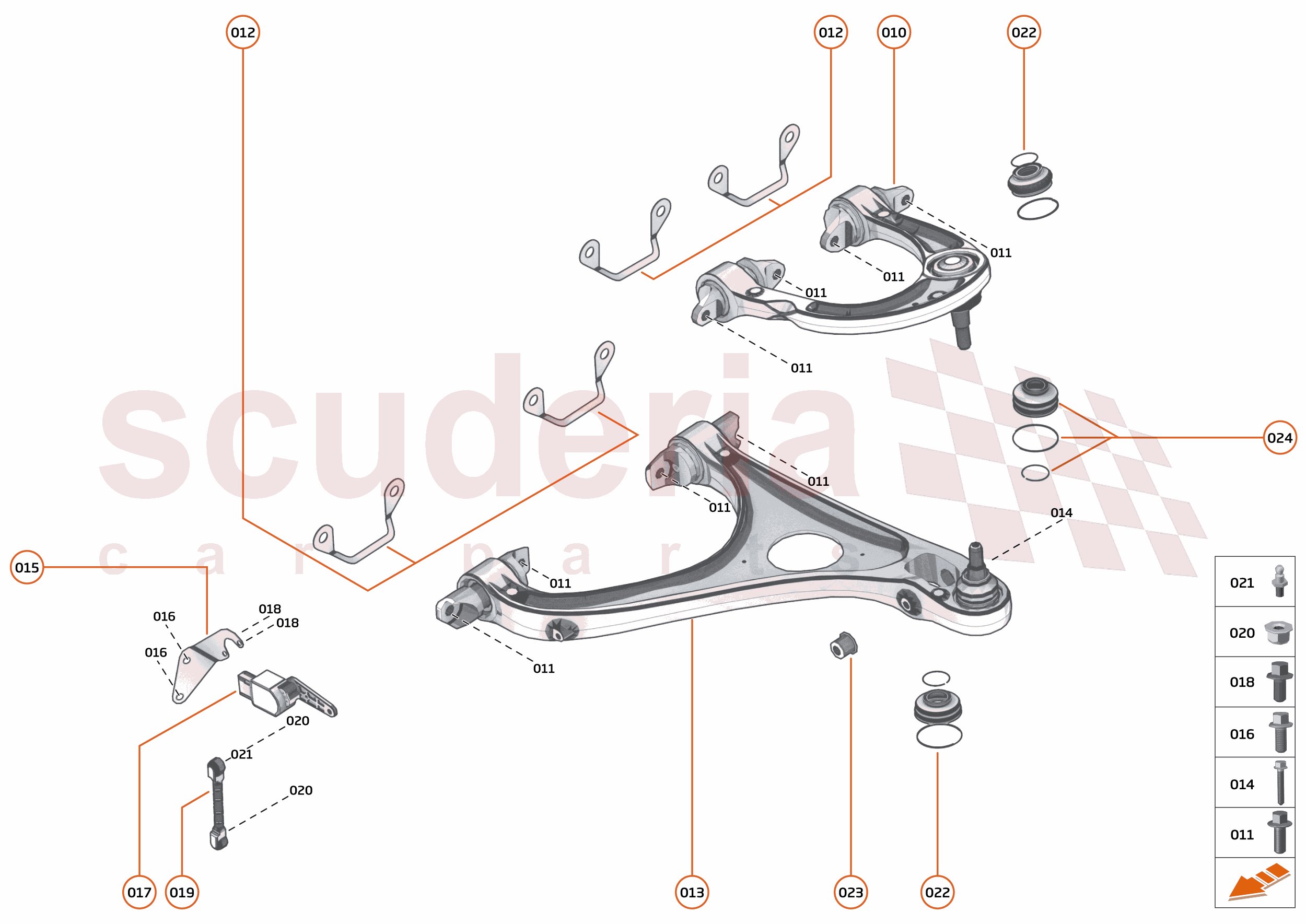 19 - SUSPENSION - FRONT - 19.3 - TRANSVERSE LINKS FRONT of McLaren McLaren McLaren 765LT Spider