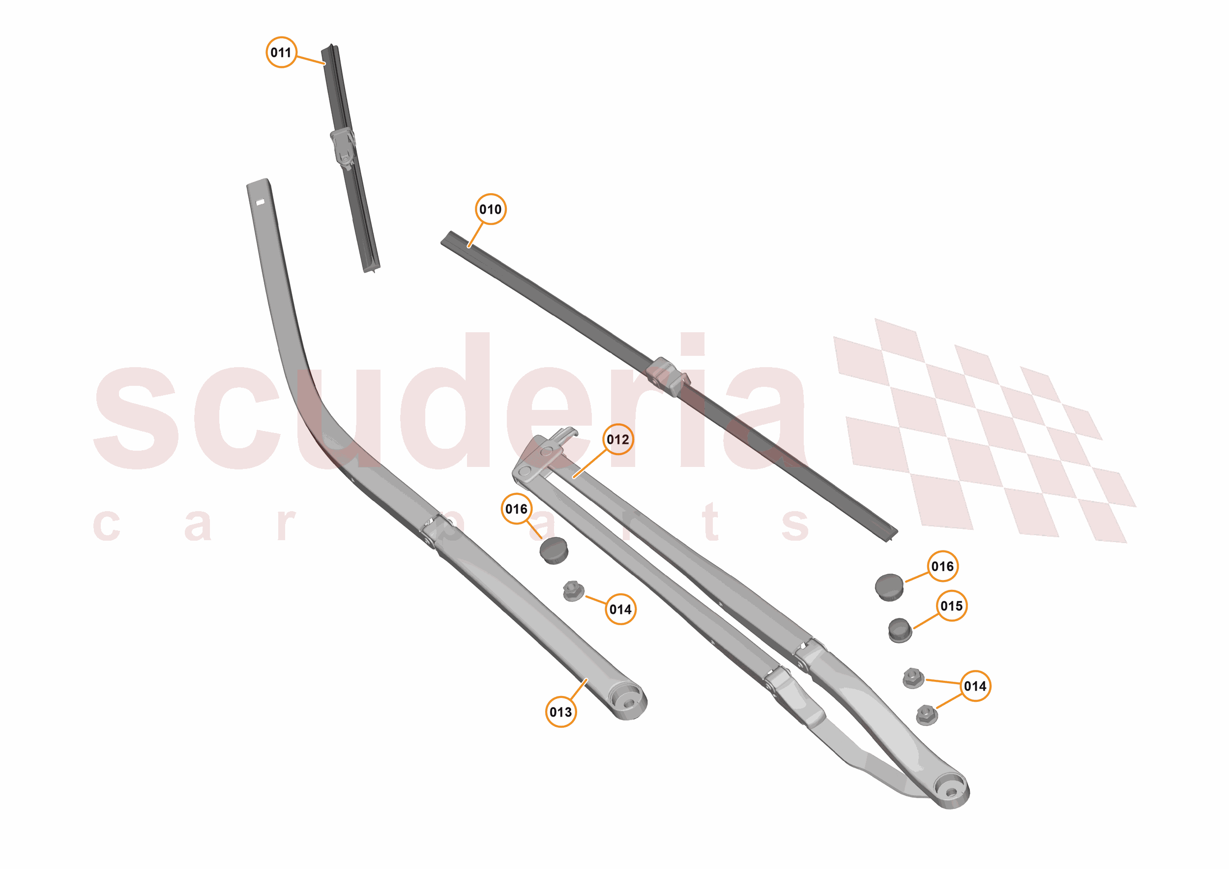 11 - WIPERS & WASHER SYSTEM - 11.2 - WINDSCREEN WIPER ARMS of McLaren McLaren McLaren 540C Coupe