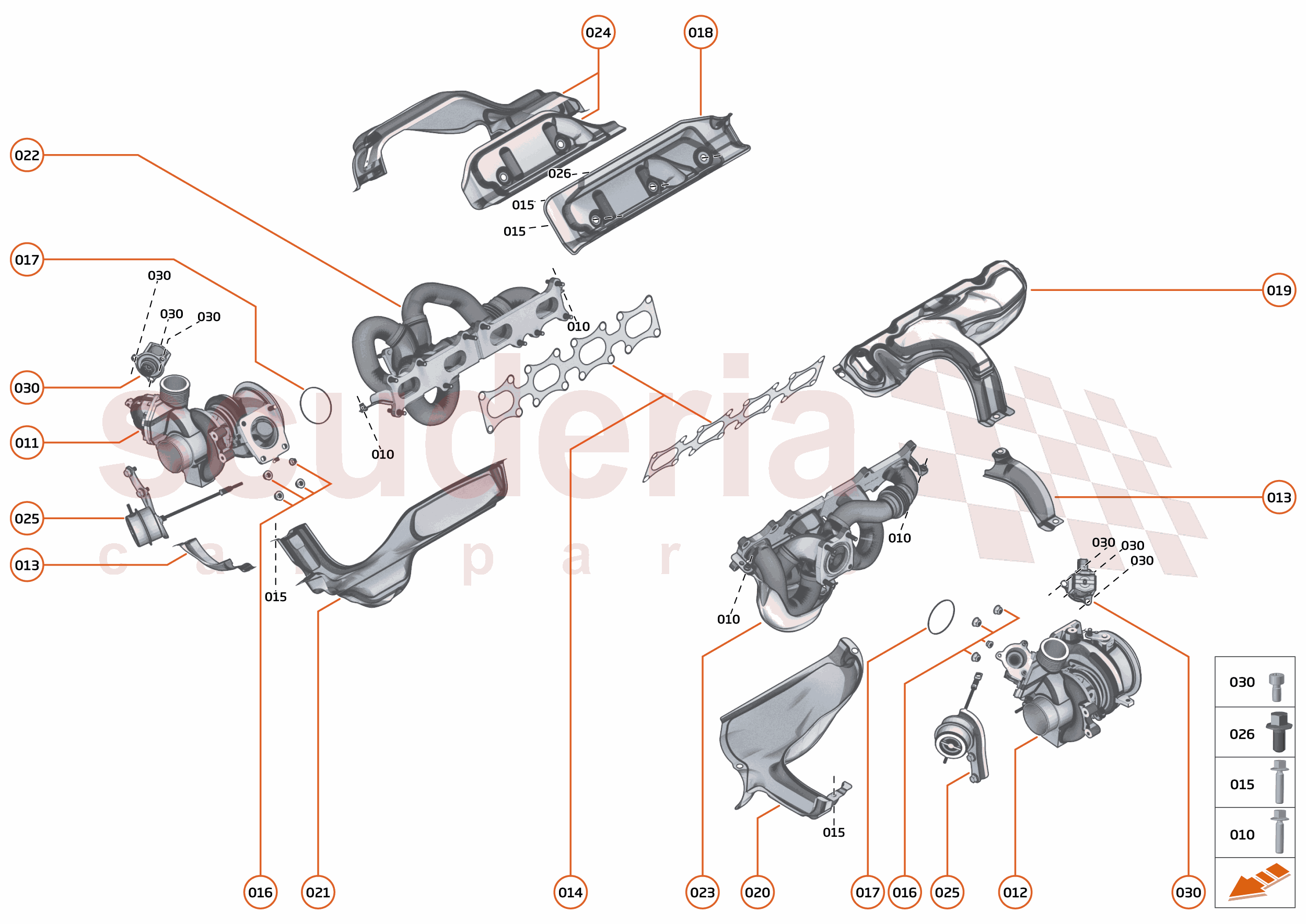 34 - ENGINE - 34.4 - EXHAUST MANIFOLD & TURBOCHARGERS of McLaren McLaren McLaren 600LT Spider