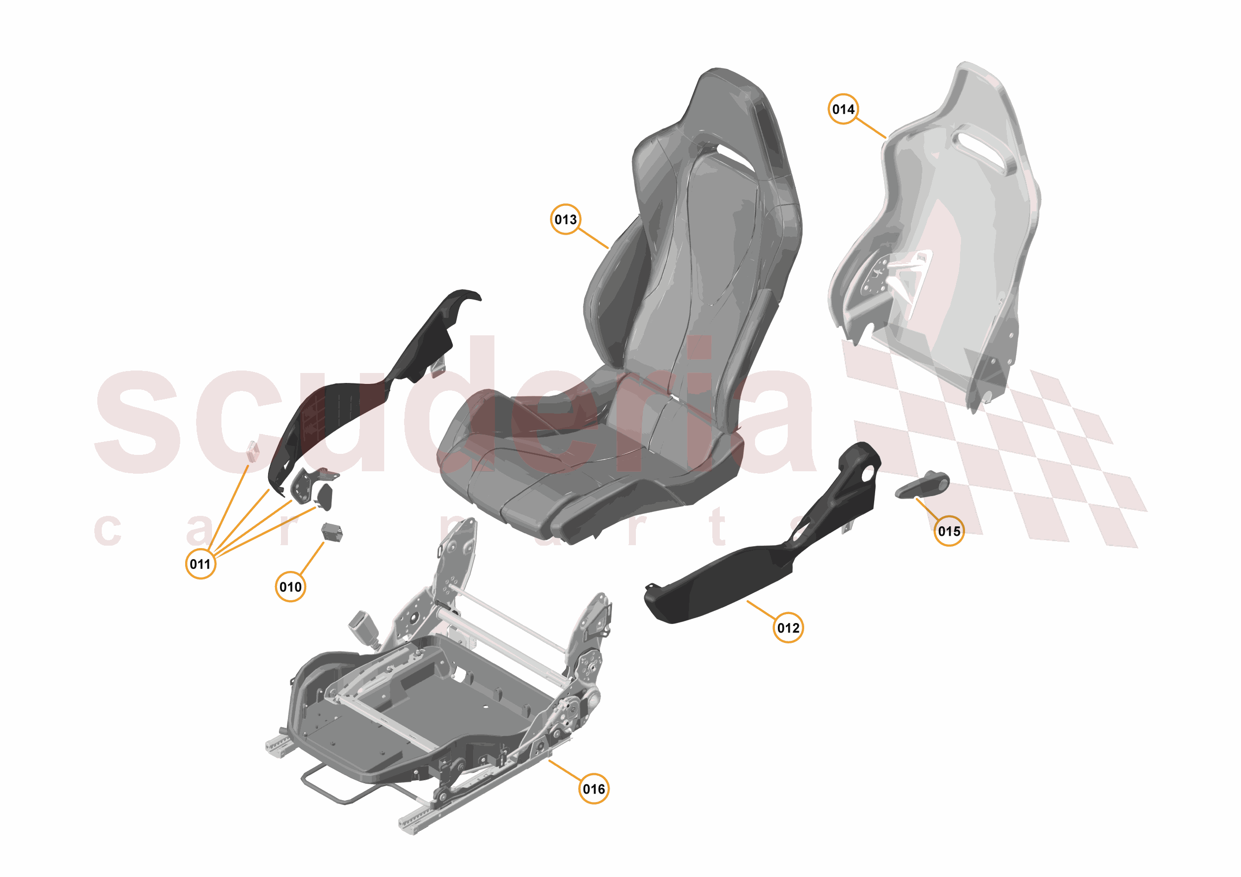 47 - INTERIOR SYSTEMS - 47.12 - SEAT ASSEMBLY - COMPONENTS & HARDWARE - HYBRID of McLaren McLaren McLaren 570GT