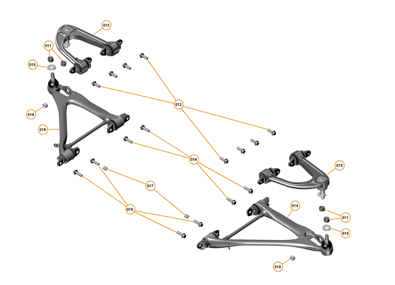 16 - SUSPENSION - FRONT - 16.3 - TRANSVERSE LINKS FRONT of McLaren McLaren Ultimate Series McLaren P1 Coupe