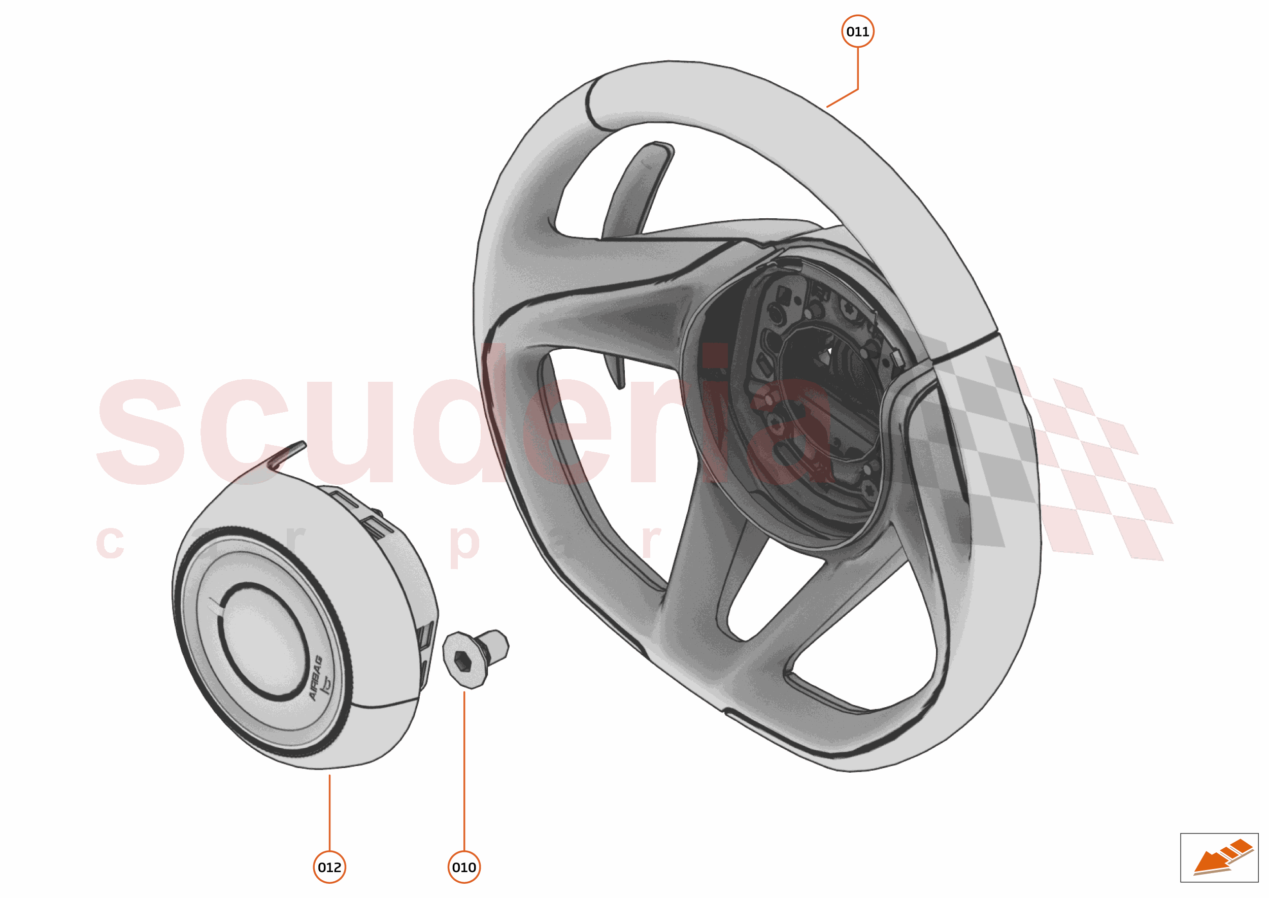 48 - INTERIOR RESTRAINTS - 48.4 - STEERING WHEEL of McLaren McLaren McLaren 720S Spider