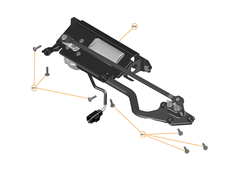 11 - WIPERS & WASHER SYSTEM - 11.3 - WINDSCREEN WIPER LINKAGE of McLaren McLaren Ultimate Series McLaren P1 Coupe