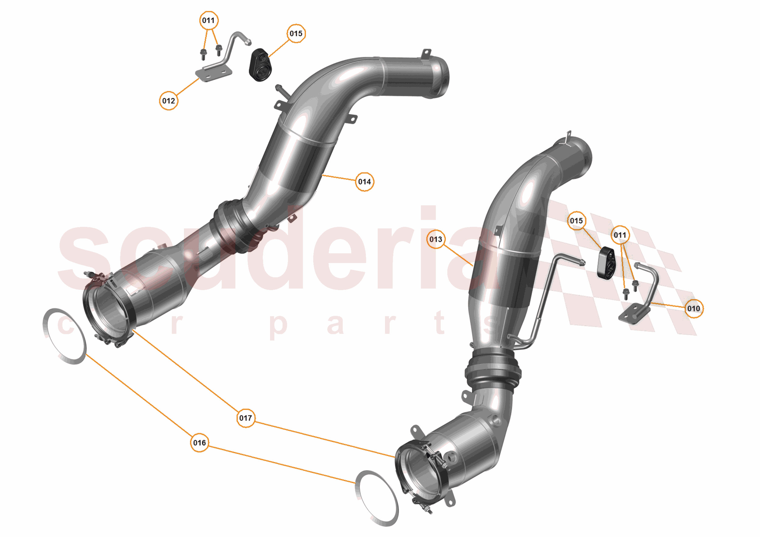 43 - EXHAUST - 43.1 - LINK PIPE / CATALYST ASSEMBLY of McLaren McLaren Ultimate Series McLaren P1 Coupe