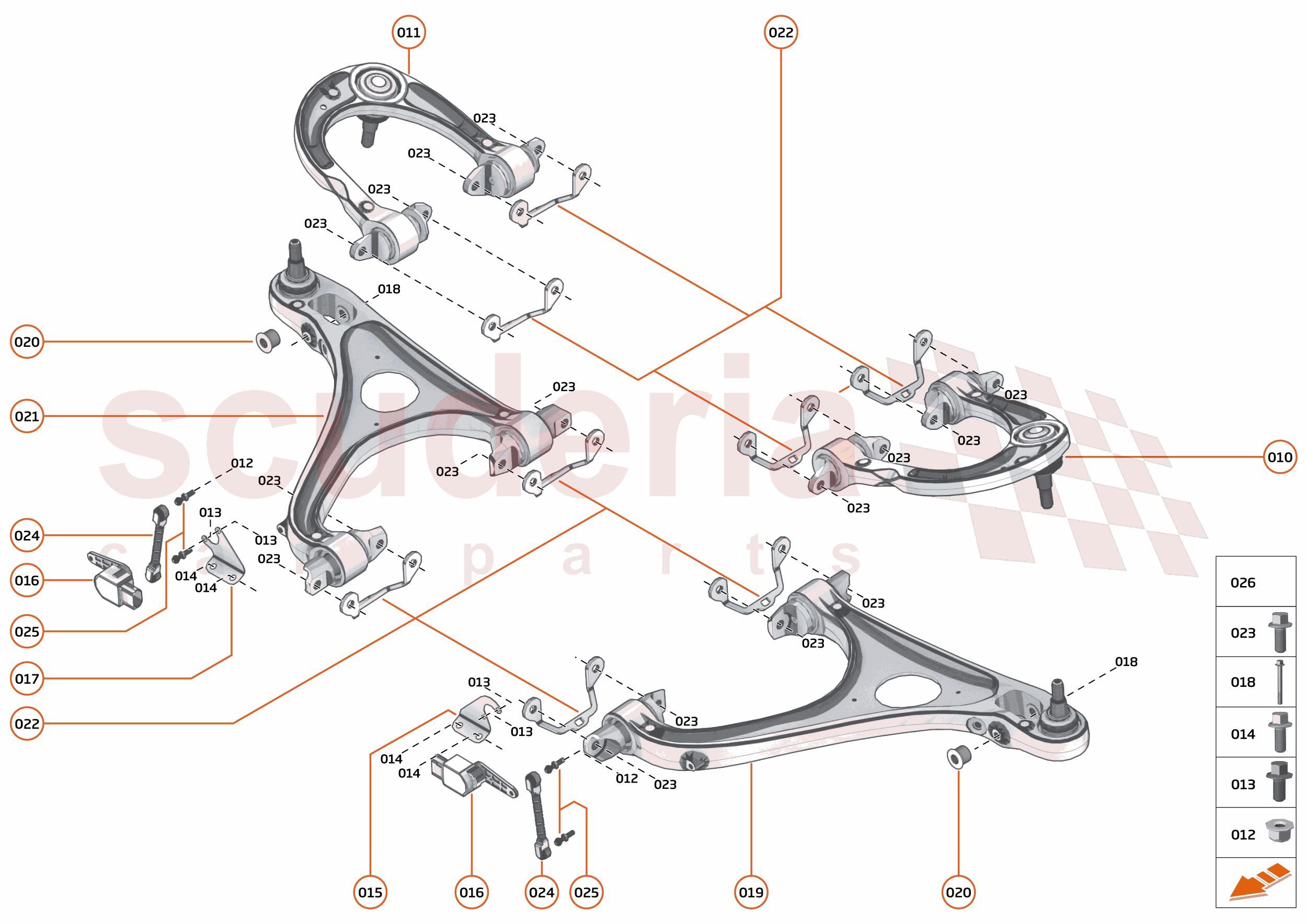 17 - SUSPENSION - FRONT - 17.3 - TRANSVERSE LINKS FRONT of McLaren McLaren McLaren 600LT