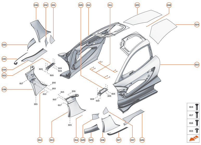7 - CLOSURES - 7.2 - DOORS STRUCTURE of McLaren McLaren Ultimate Series McLaren Senna