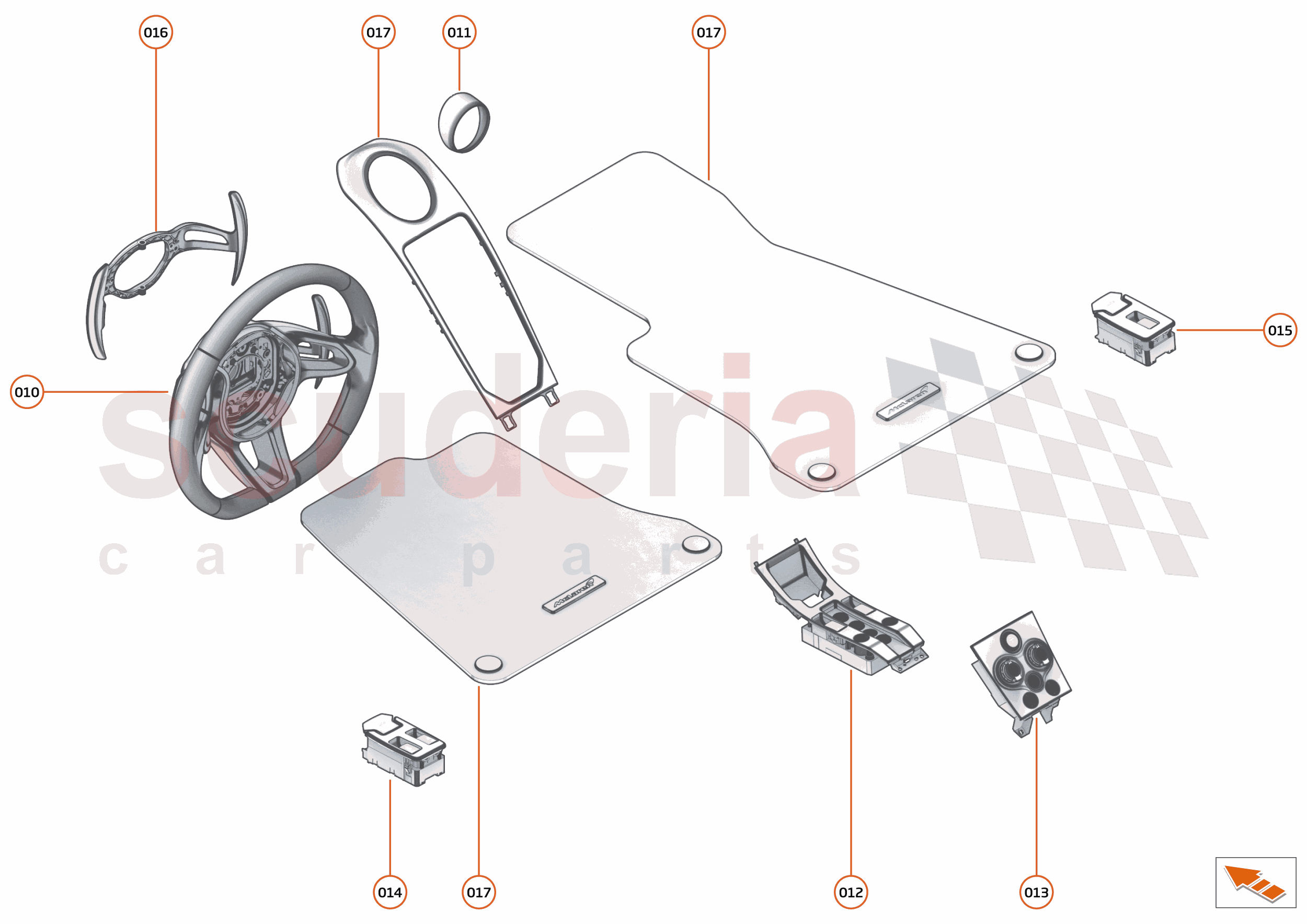 40 - INTERIOR - 40.1 - FACIA VIEW of McLaren McLaren McLaren 675LT Spider