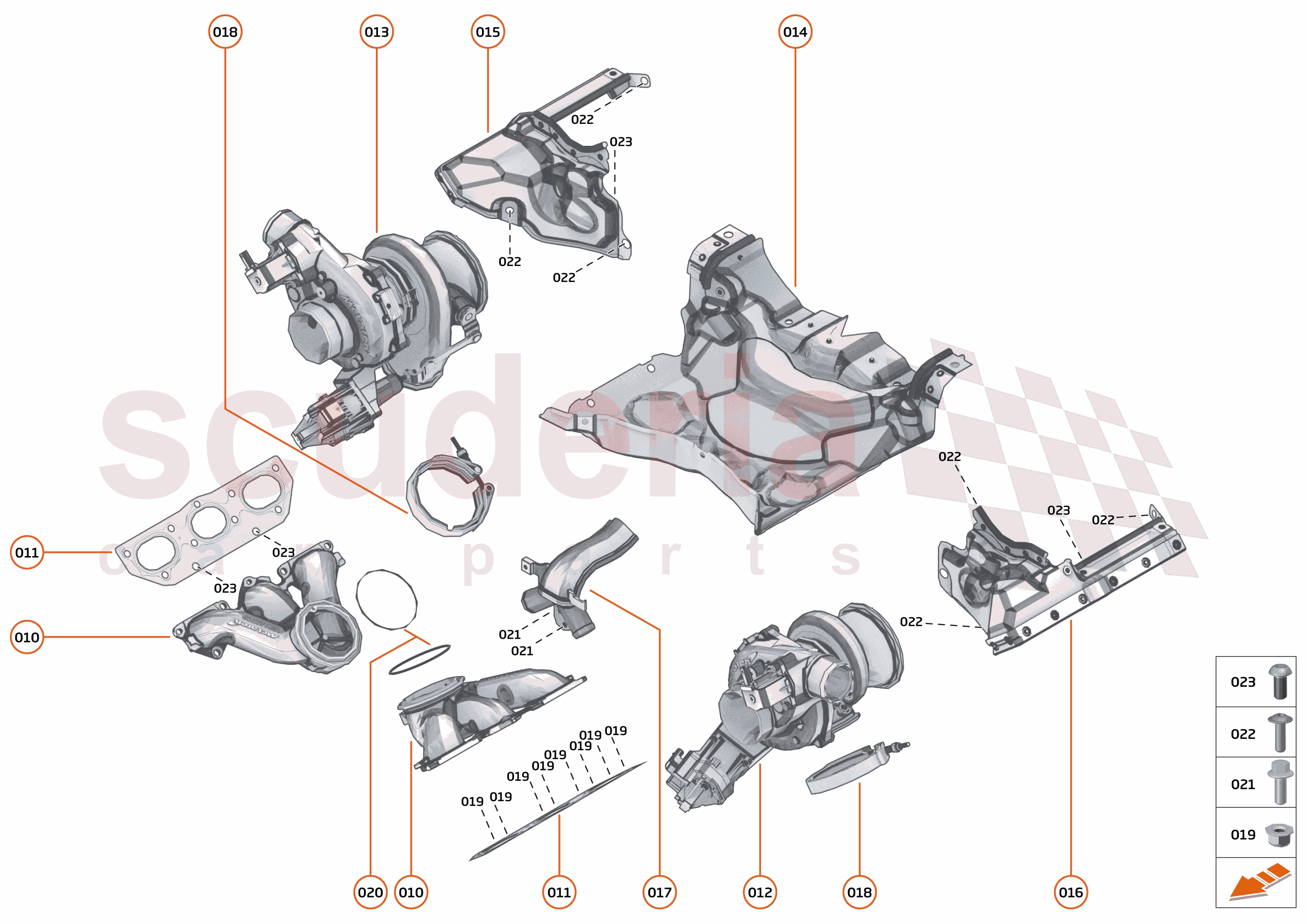 23 - ENGINE - 23.6 - SYSTEM - EXHAUST of McLaren McLaren McLaren Artura