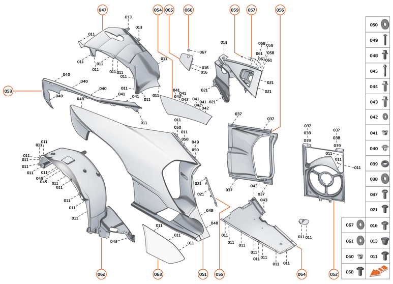 6 - PANELS - 6.6 - REAR PANELS - RH of McLaren McLaren Ultimate Series McLaren Senna GTR