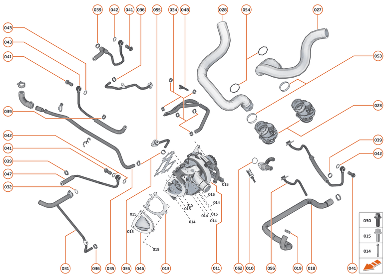 21 - ENGINE - 21.11 - ENGINE WATER PUMP & WATER CIRCUIT of McLaren McLaren Ultimate Series McLaren Elva