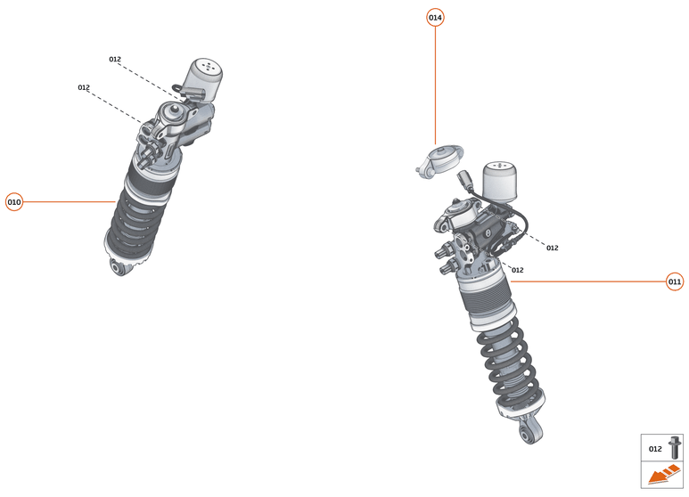 16 - SUSPENSION - 16.1 - DAMPER & ACTUATOR ASSEMBLIES FRONT of McLaren McLaren Ultimate Series McLaren Elva