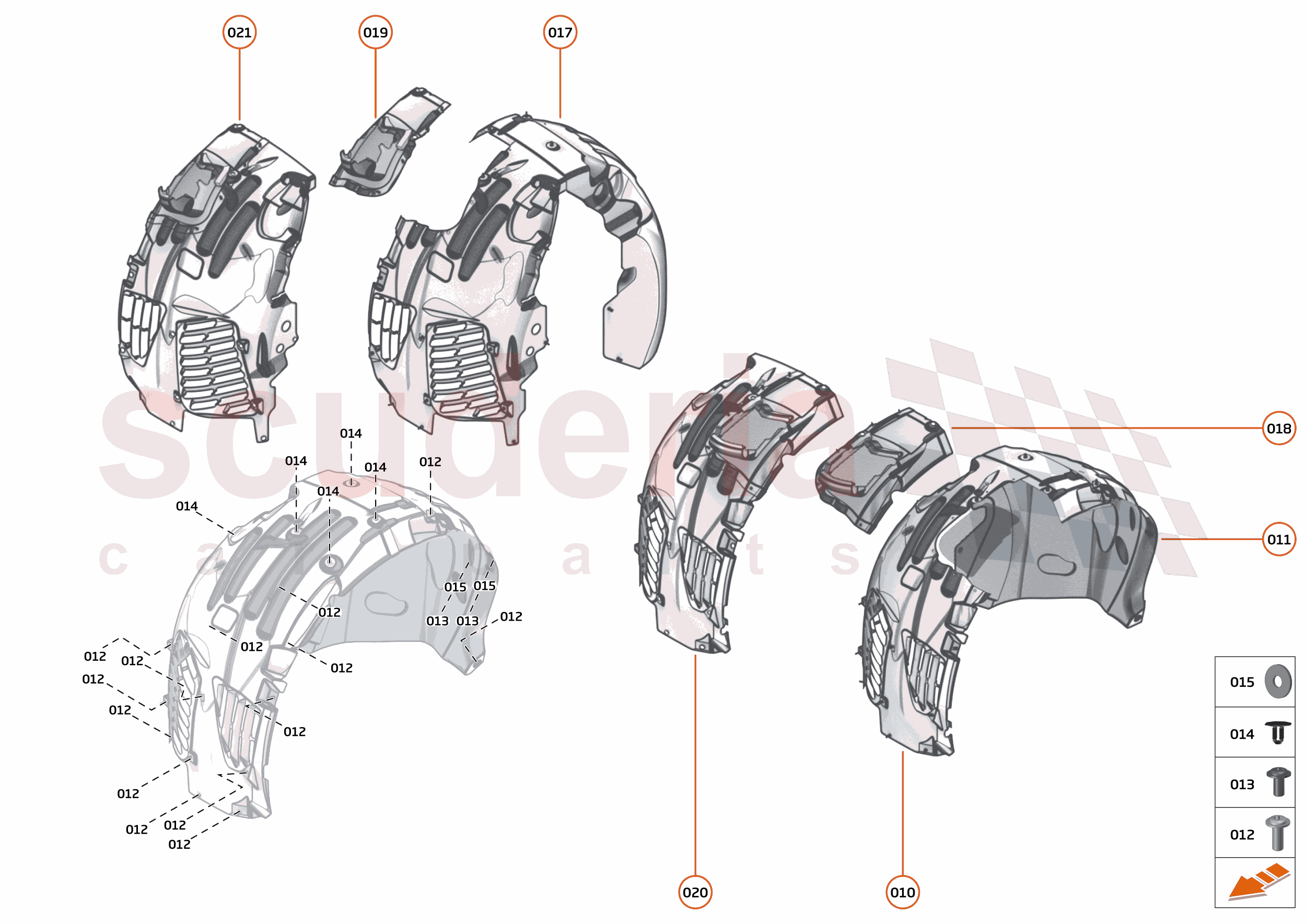 15 - LINERS AND NVH - 15.1 - FRONT WHEELARCH LINERS of McLaren McLaren McLaren 765LT