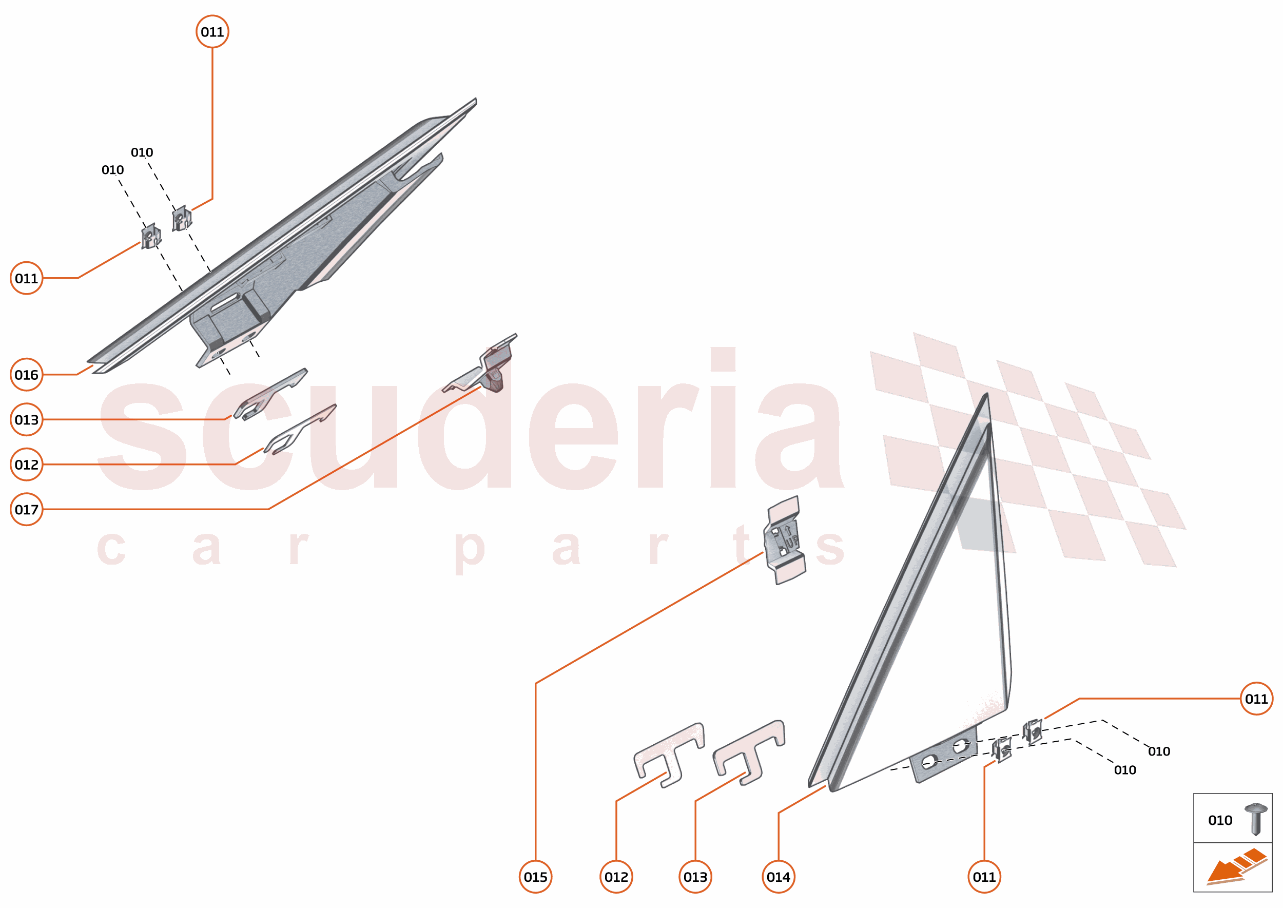 7 - GLAZING - 7.1 - DOOR GLAZING - FIXED of McLaren McLaren McLaren 620R