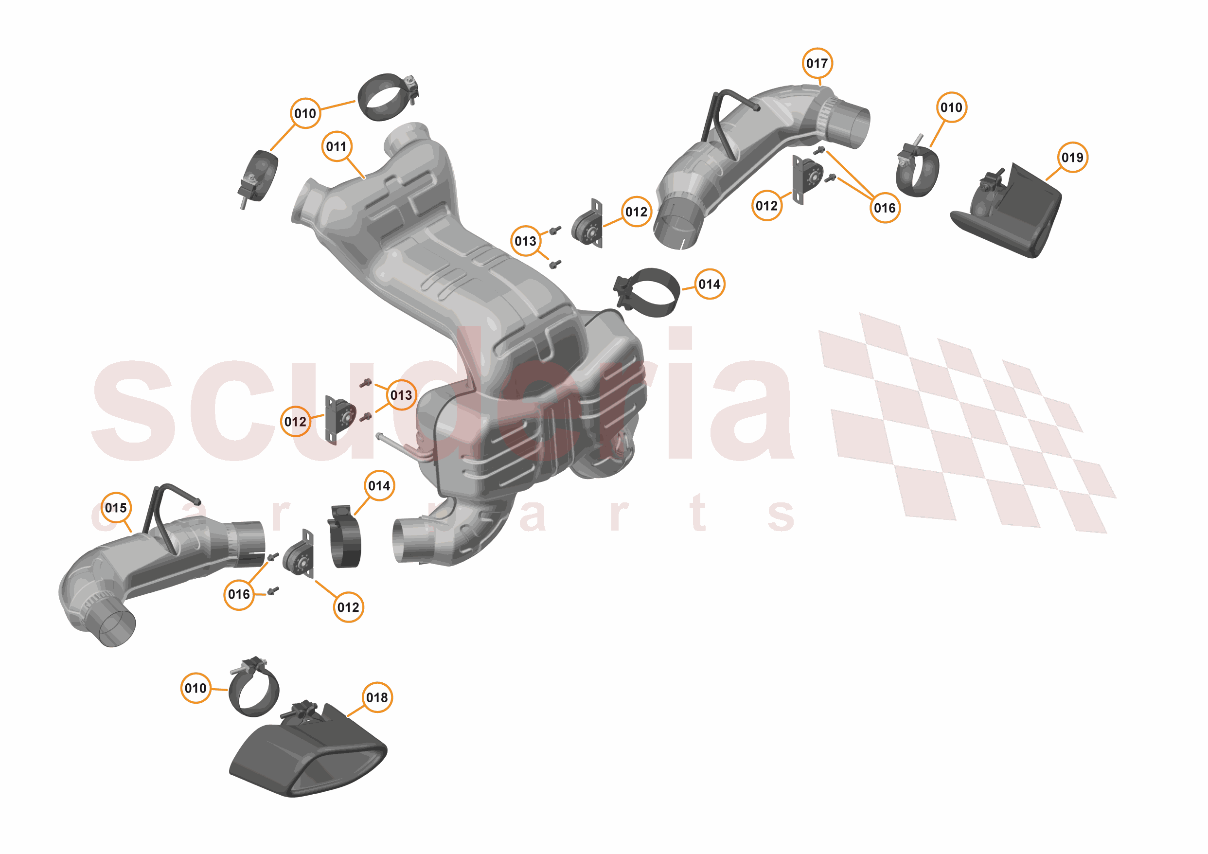 42 - EXHAUST - 42.2 - MUFFLER & TAIL PIPES of McLaren McLaren McLaren 570S Coupe