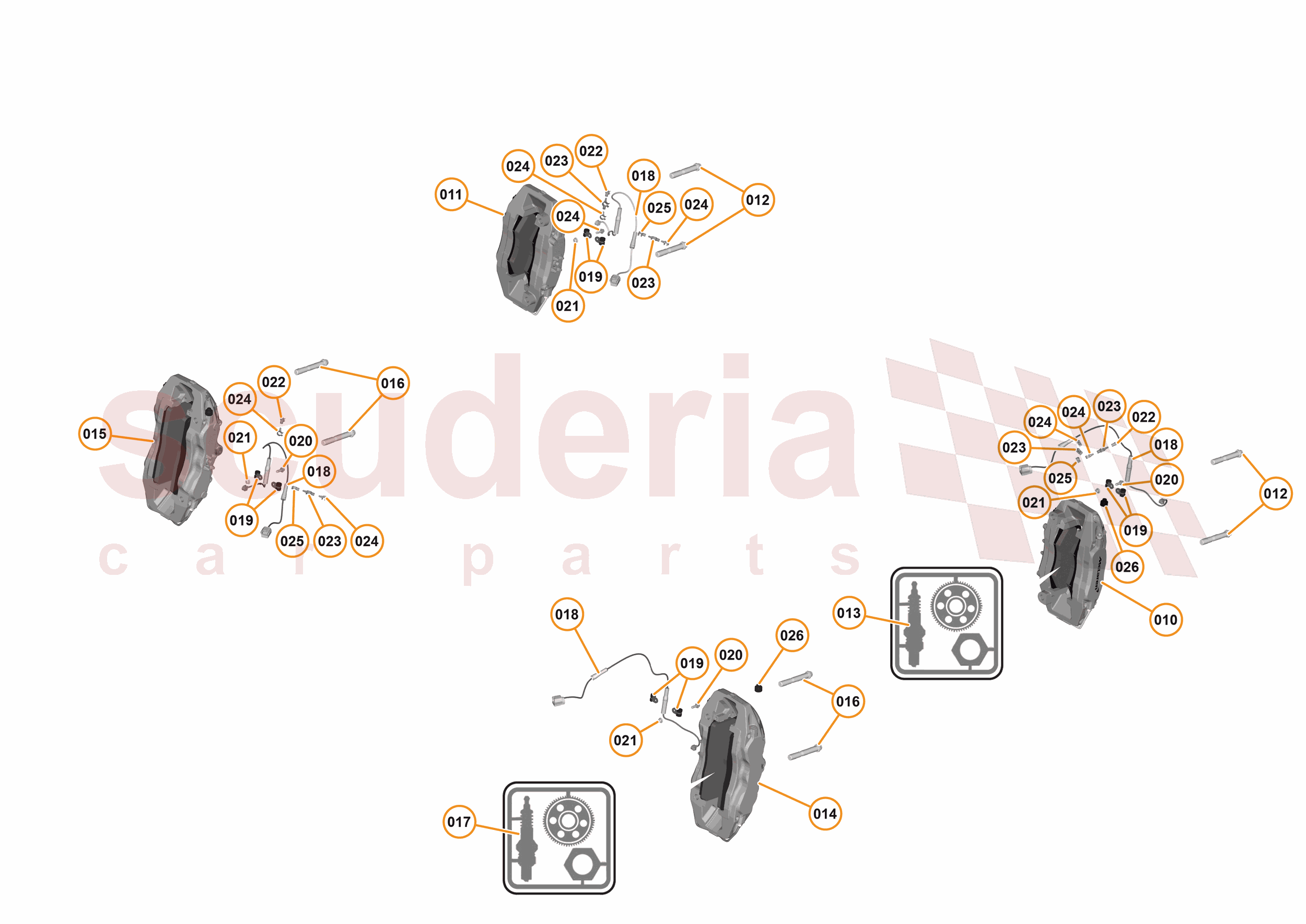 21 - BRAKES - FRONT - 21.2 - BRAKE CALIPERS FRONT of McLaren McLaren McLaren 540C Coupe