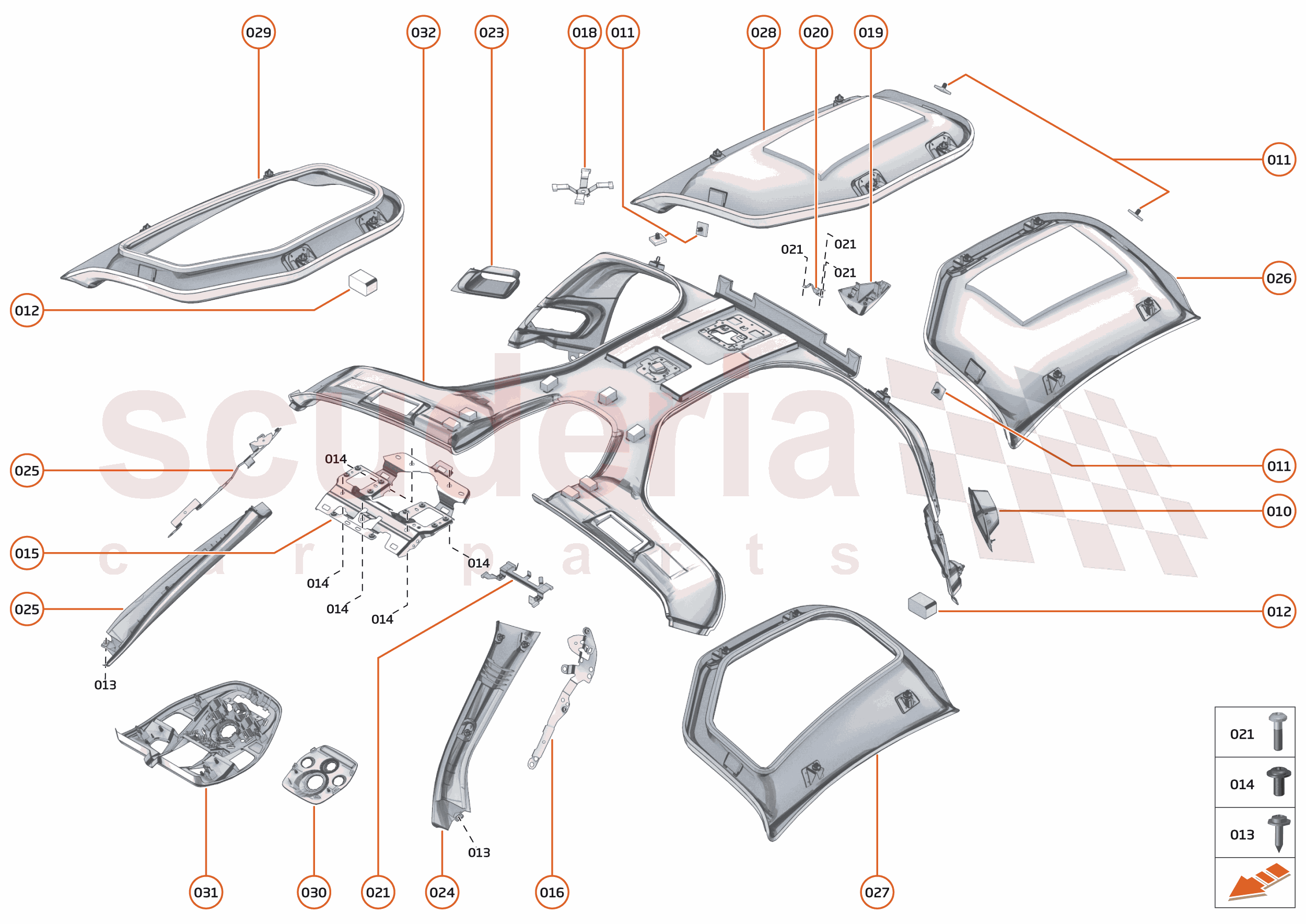 42 - INTERIOR SYSTEMS - 42.14 - UPPER TRIM of McLaren McLaren Ultimate Series McLaren Senna