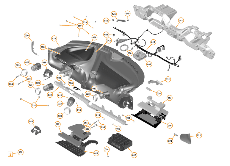 49 - INTERIOR SYSTEMS - 49.1 - ASSY FACIA of McLaren McLaren Ultimate Series McLaren P1 Coupe