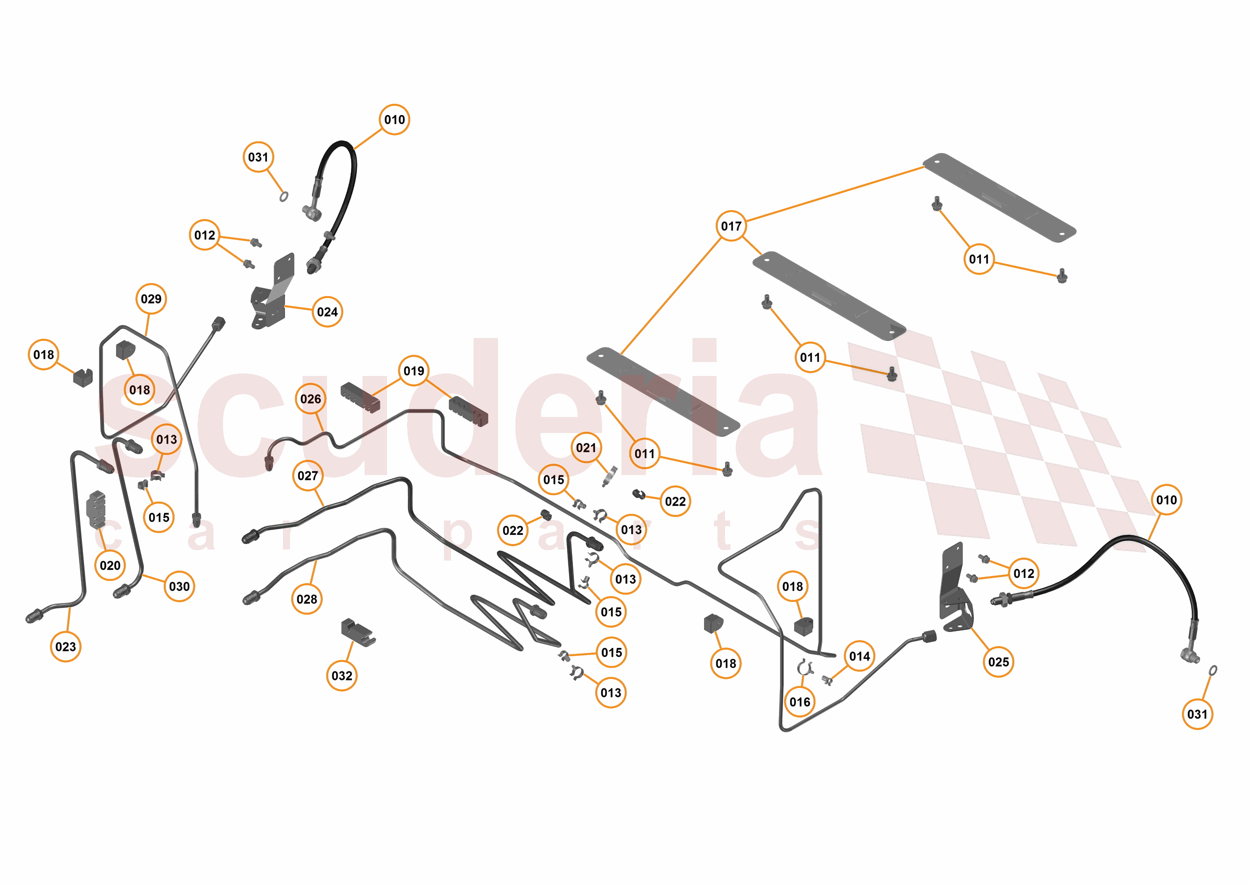 9 - C1 - BRAKE SYSTEM - 9.2 - 02 - FRONT BRAKE PIPES of McLaren McLaren McLaren 675LT Spider
