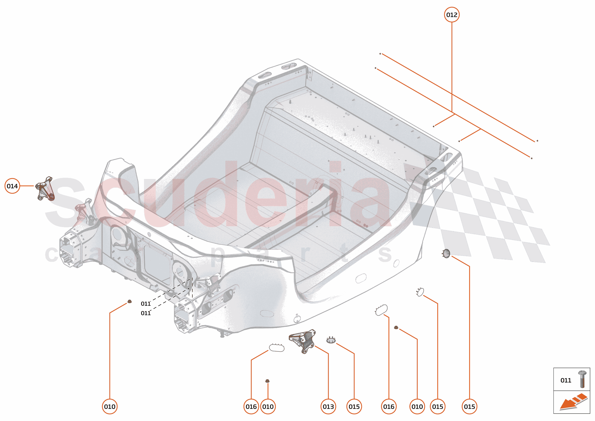 3 - REAR STRUCTURES - 3.1 - REAR FRAME of McLaren McLaren McLaren GT